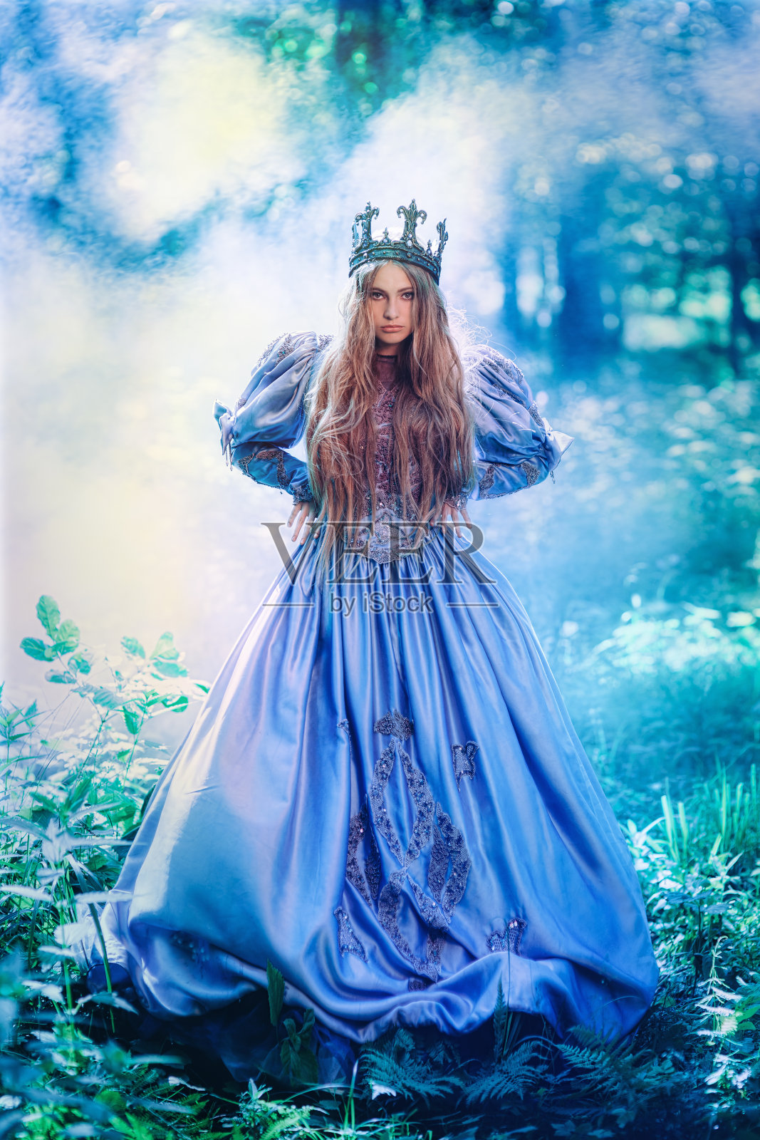 魔法森林中的公主照片摄影图片