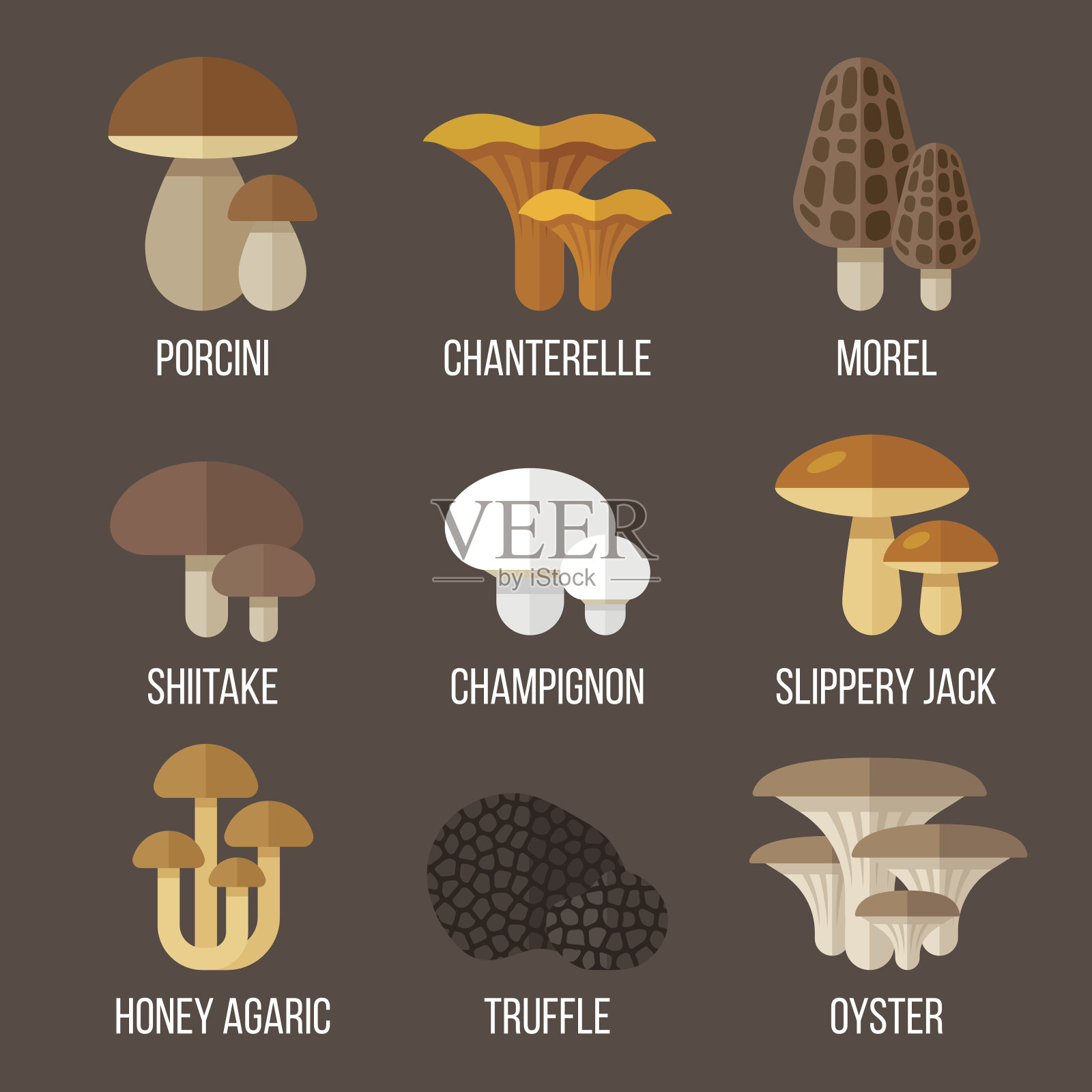 食用蘑菇设计元素图片