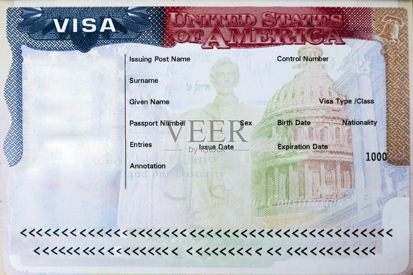 持有美国签证的护照照片摄影图片