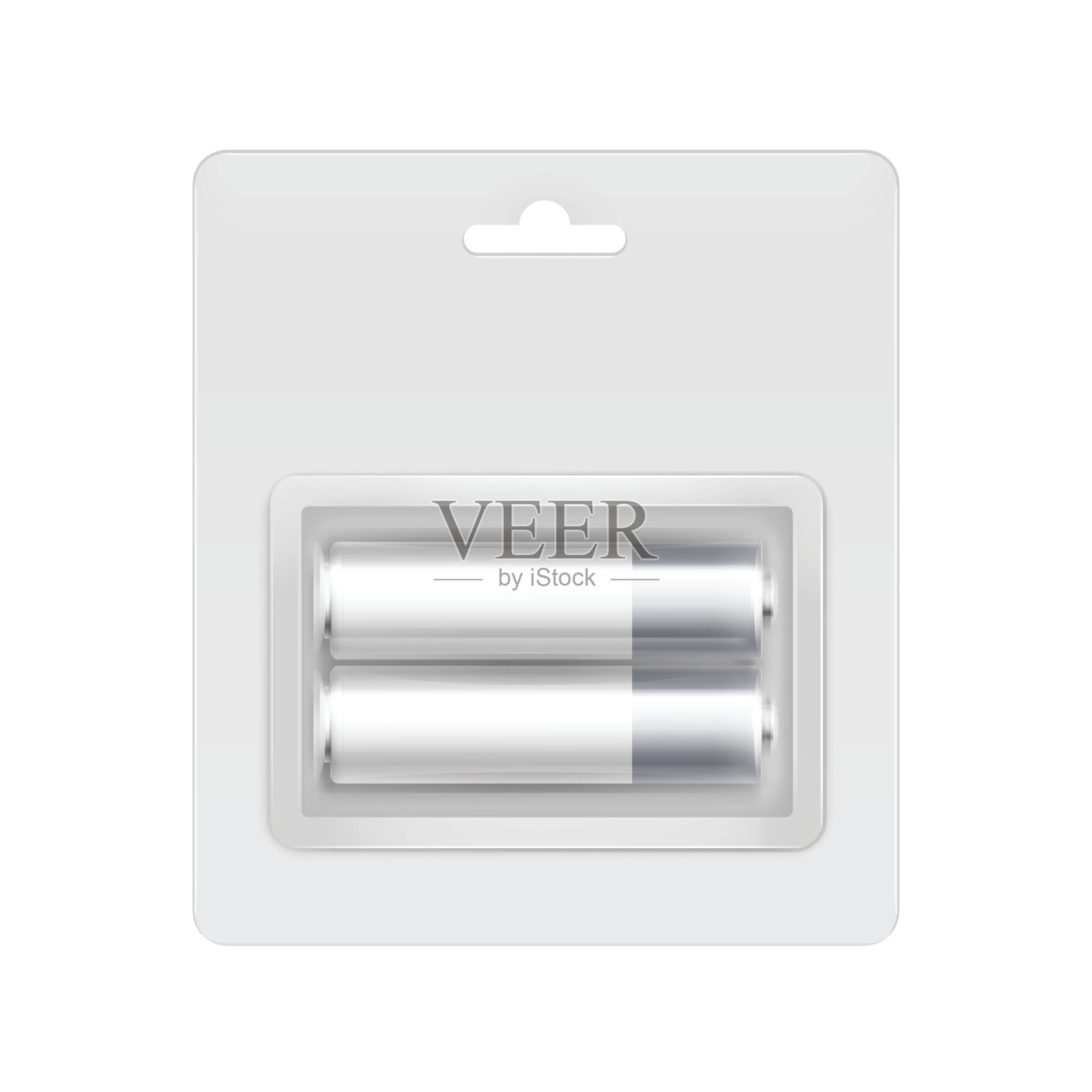 起泡的白色银色AA电池设计元素图片