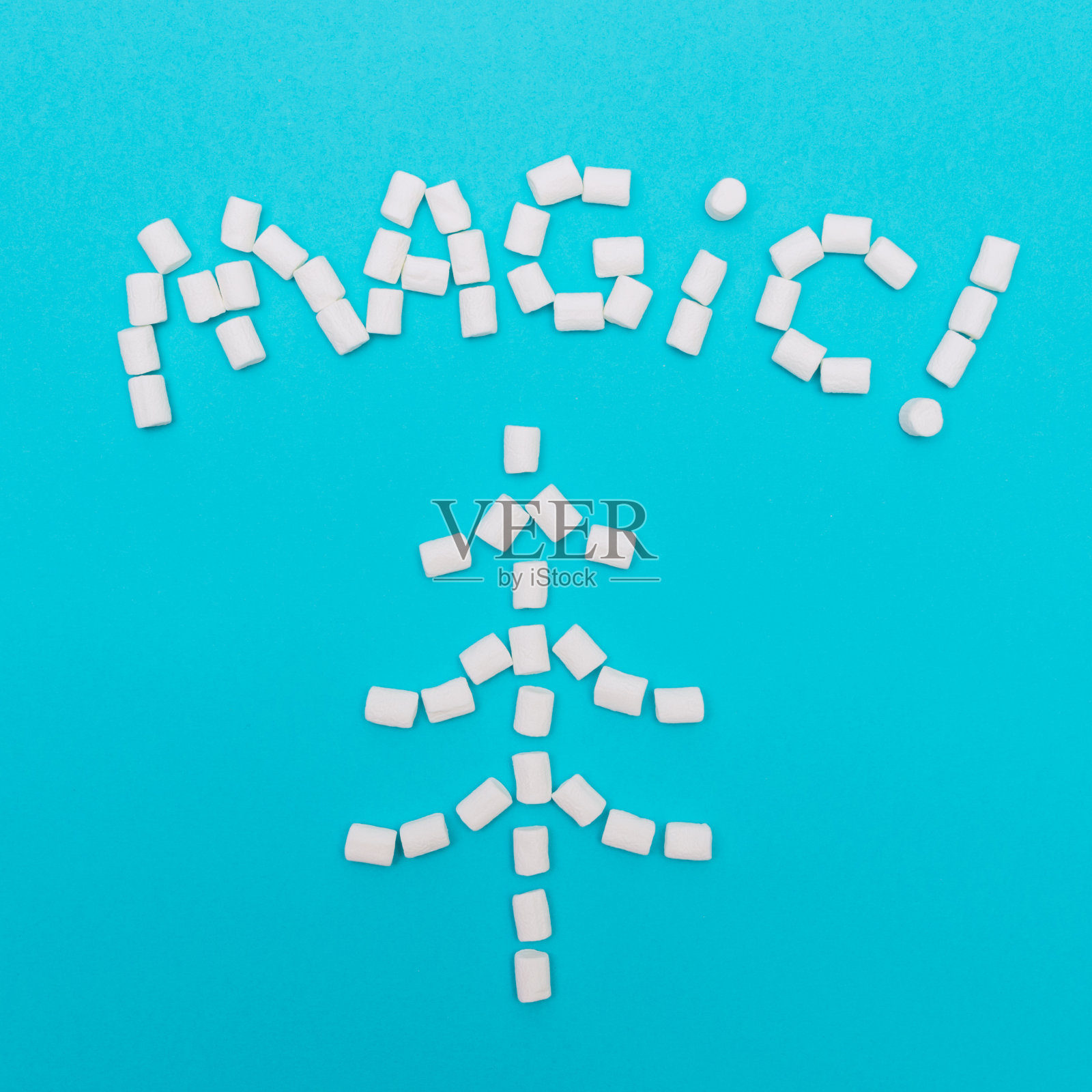 棉花糖的文字魔术照片摄影图片