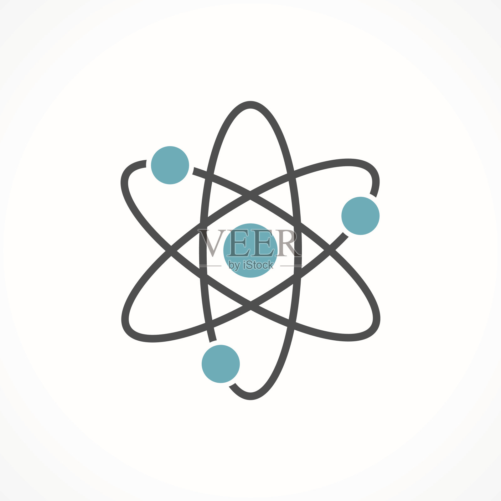 矢量原子图标孤立在白色背景上插画图片素材