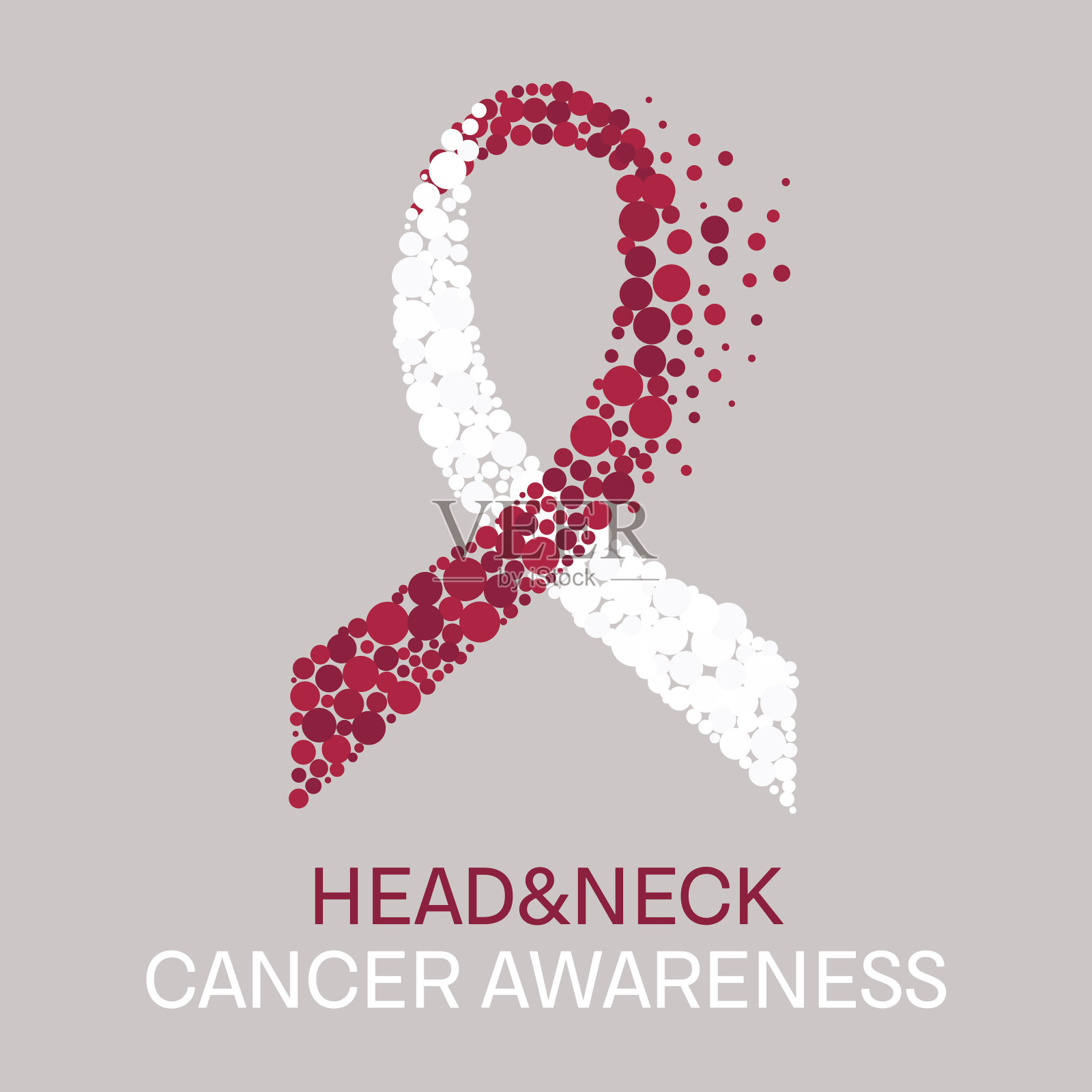 头颈部癌症的海报插画图片素材