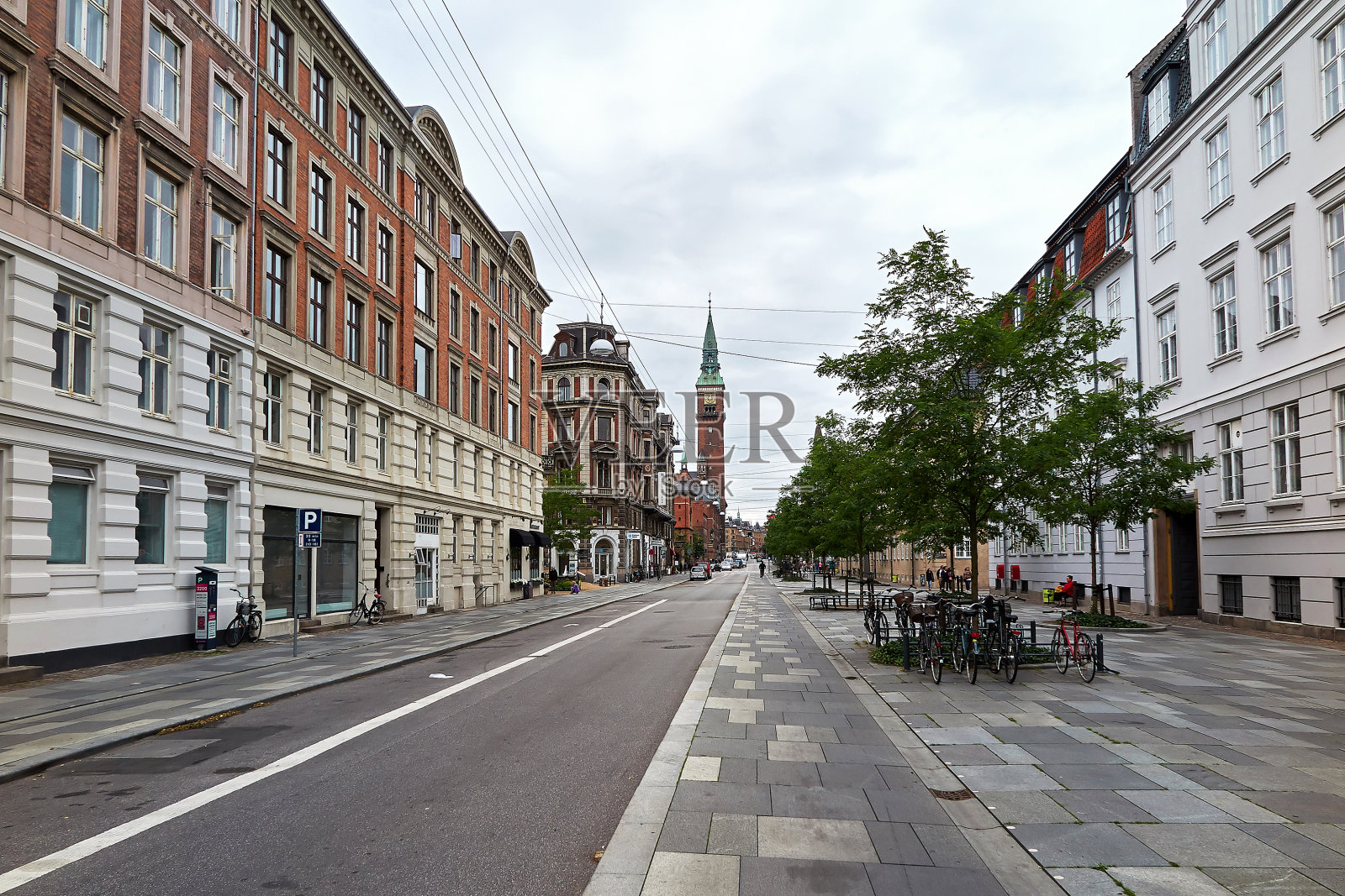 丹麦哥本哈根的街道照片摄影图片