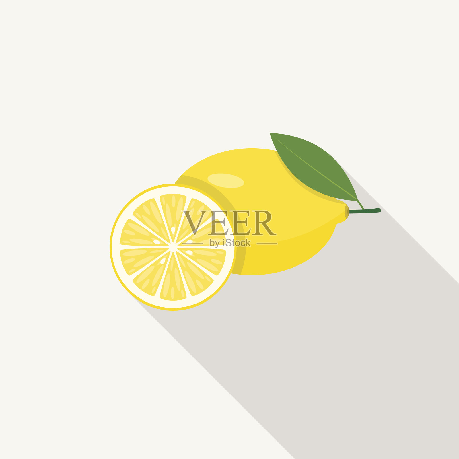 柠檬平图标插画图片素材