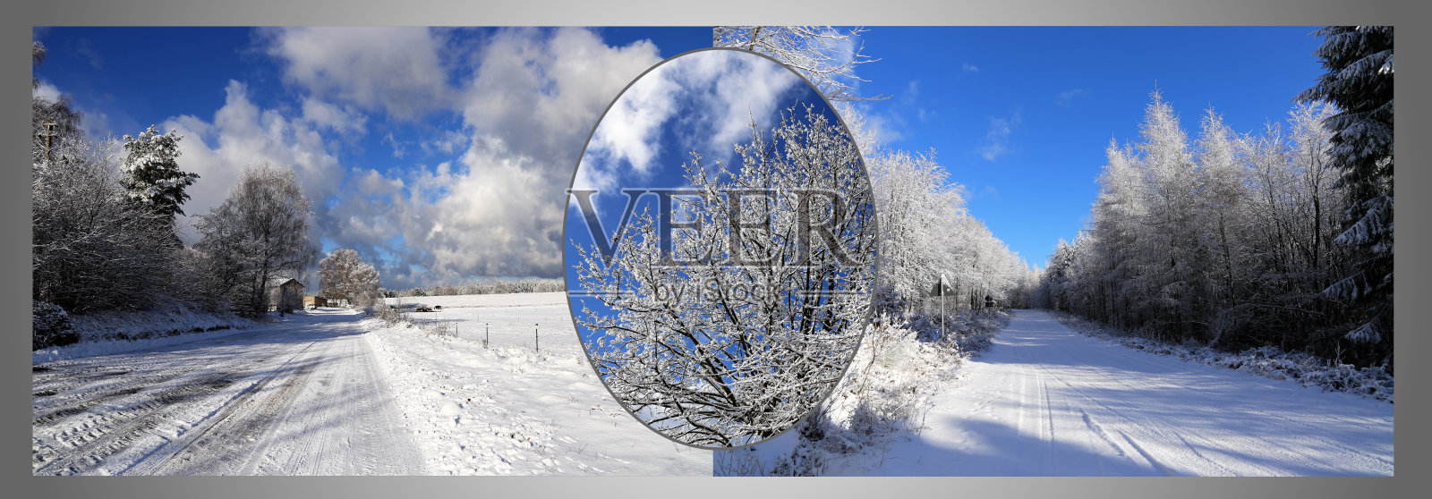 普法尔茨森林的冬天(拼贴画)照片摄影图片