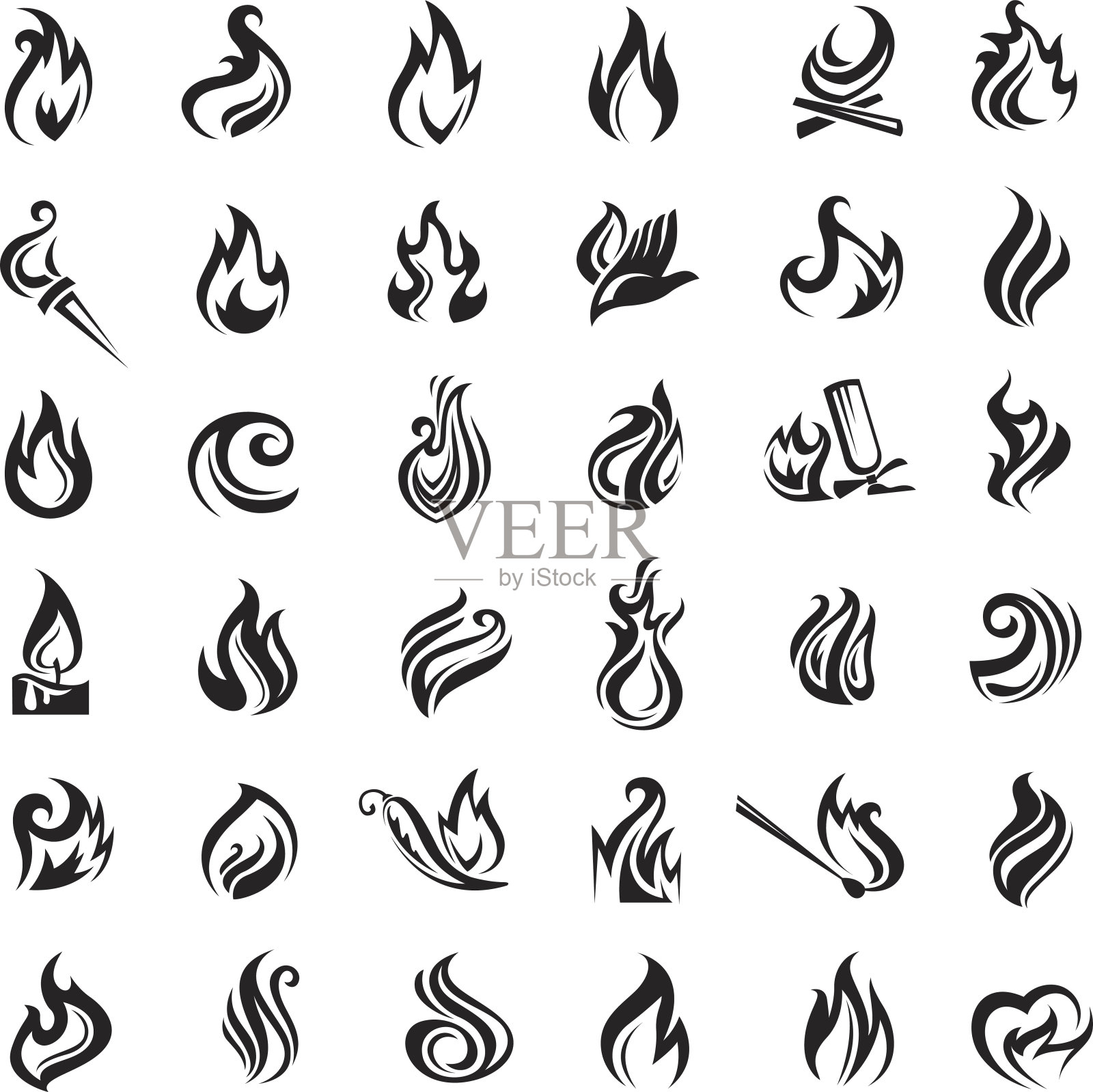 火和火焰图标图标素材