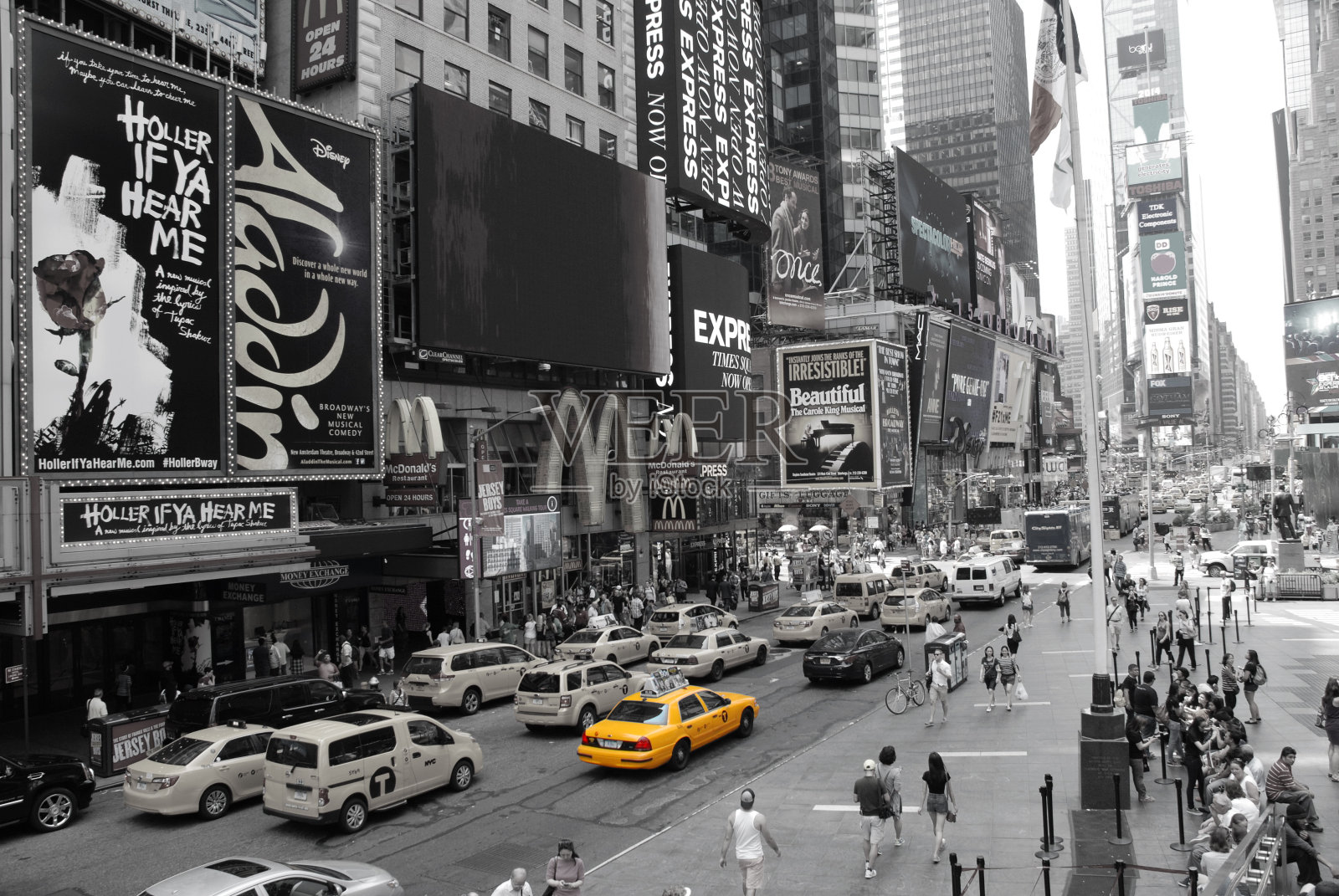 纽约曼哈顿的时代广场和百老汇照片摄影图片