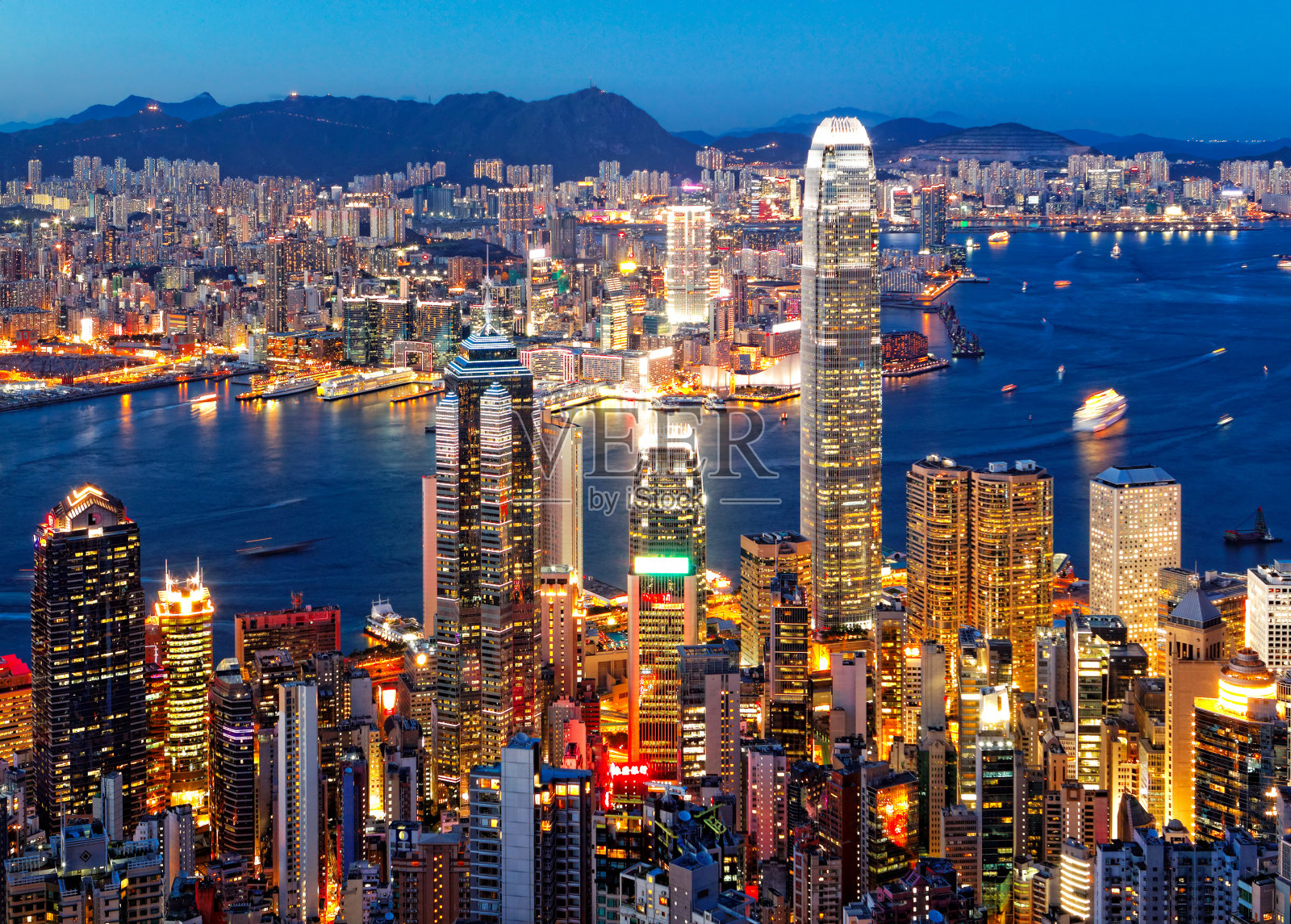 香港城市鸟瞰图照片摄影图片