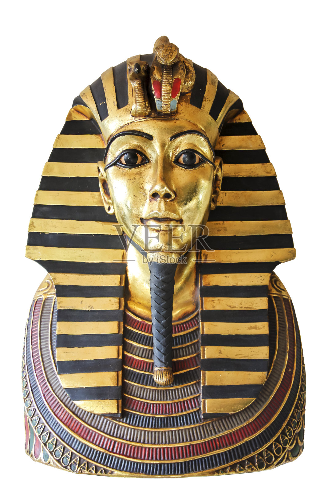 埃及国王图坦卡蒙金死亡面具照片摄影图片