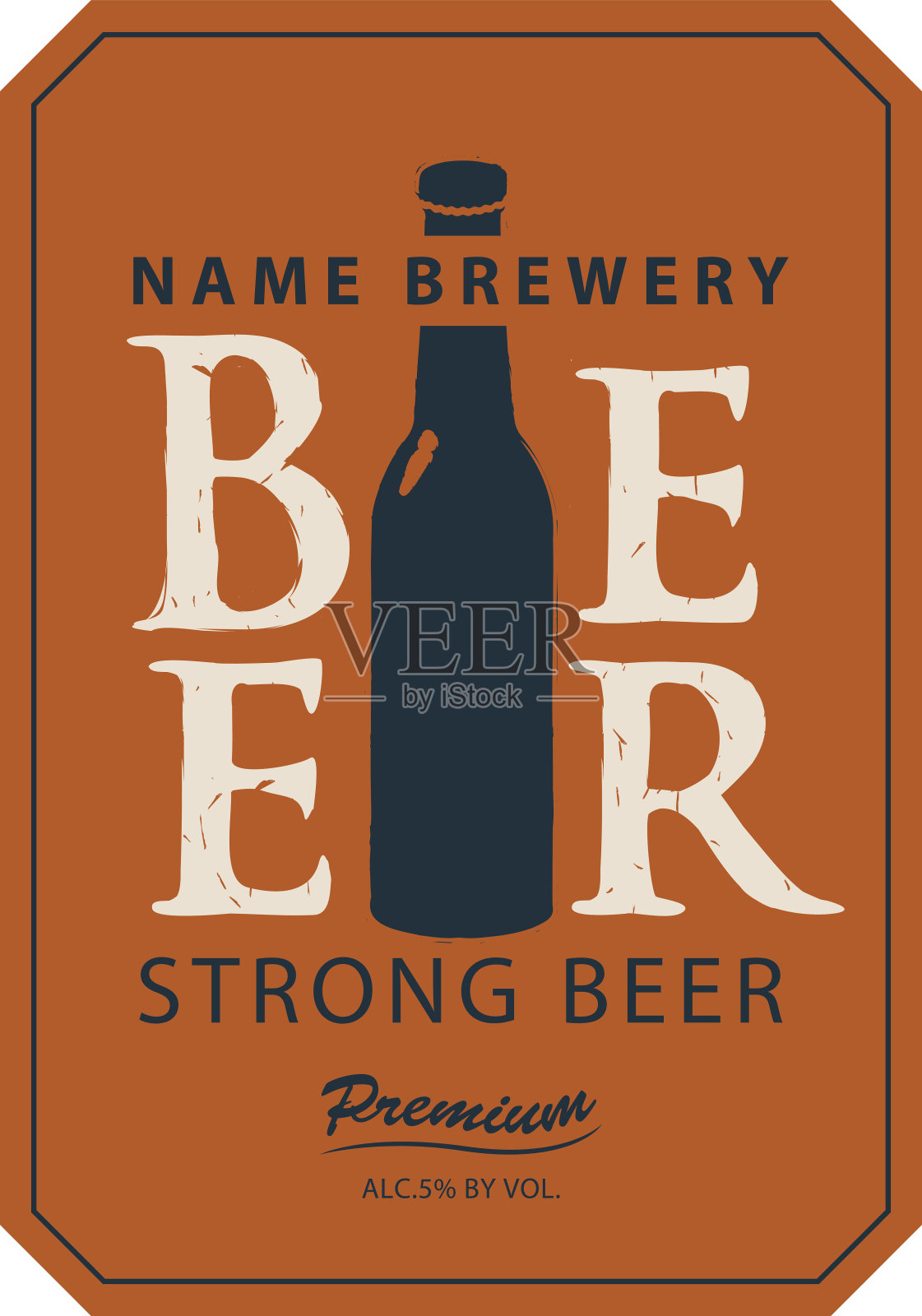模板载体啤酒标签插画图片素材
