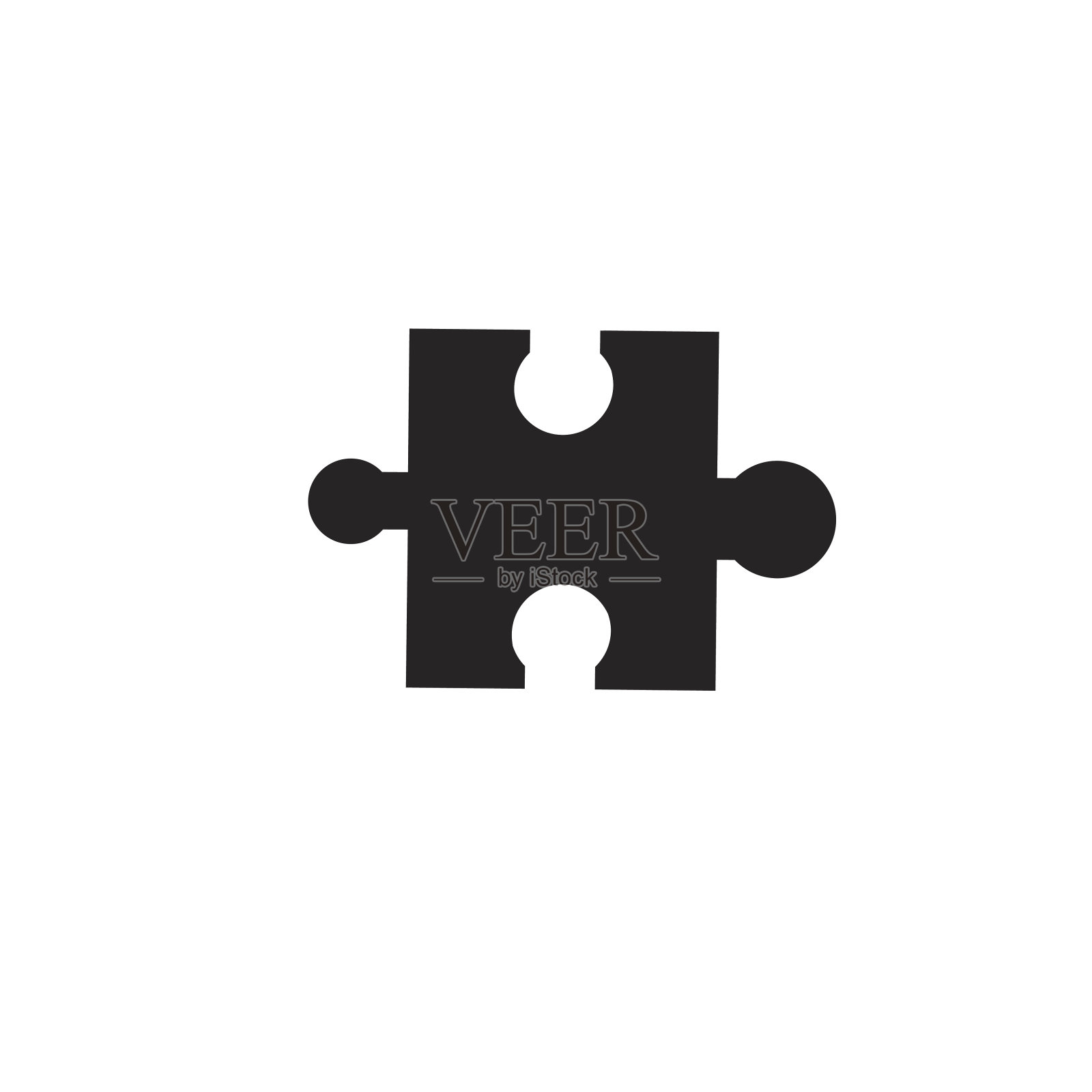 Jigsaw Pieces轮廓马蹄形图标的网站设计设计元素图片