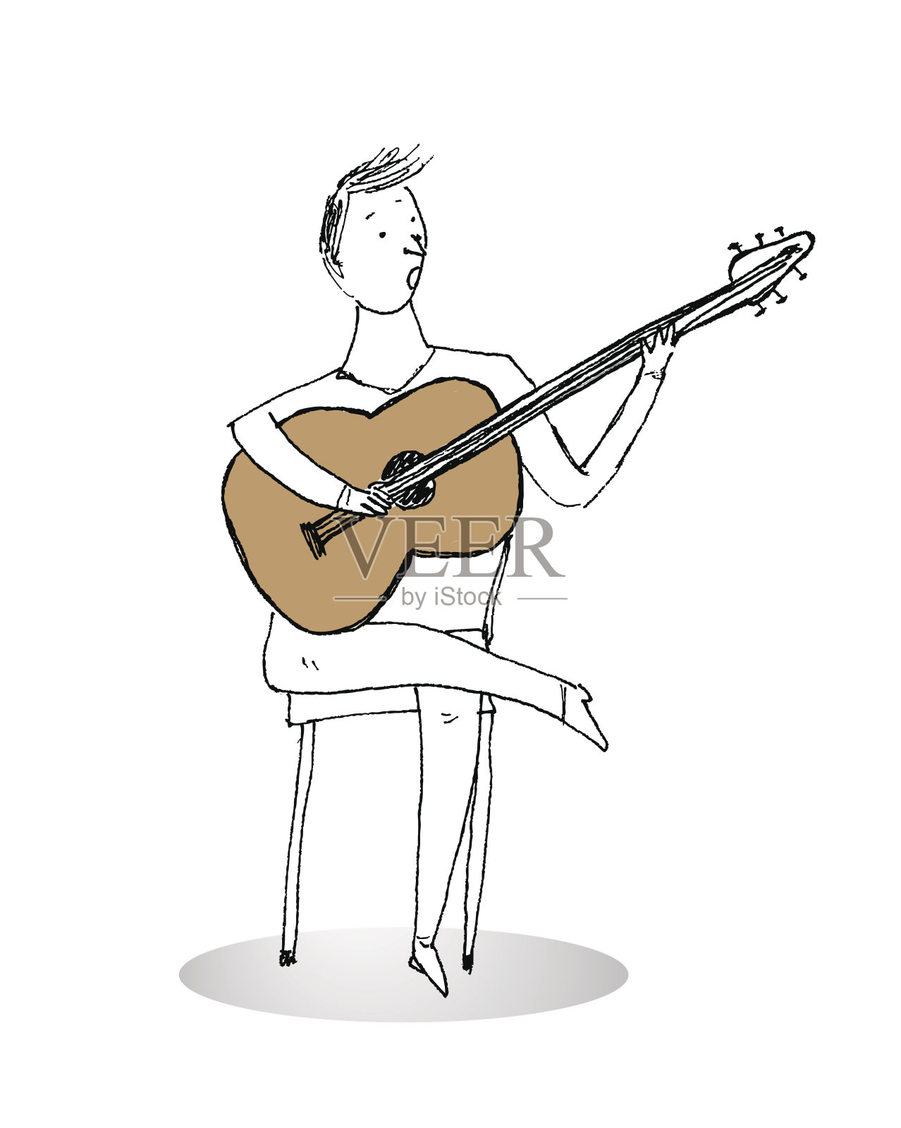 吉他手矢量插图插画图片素材