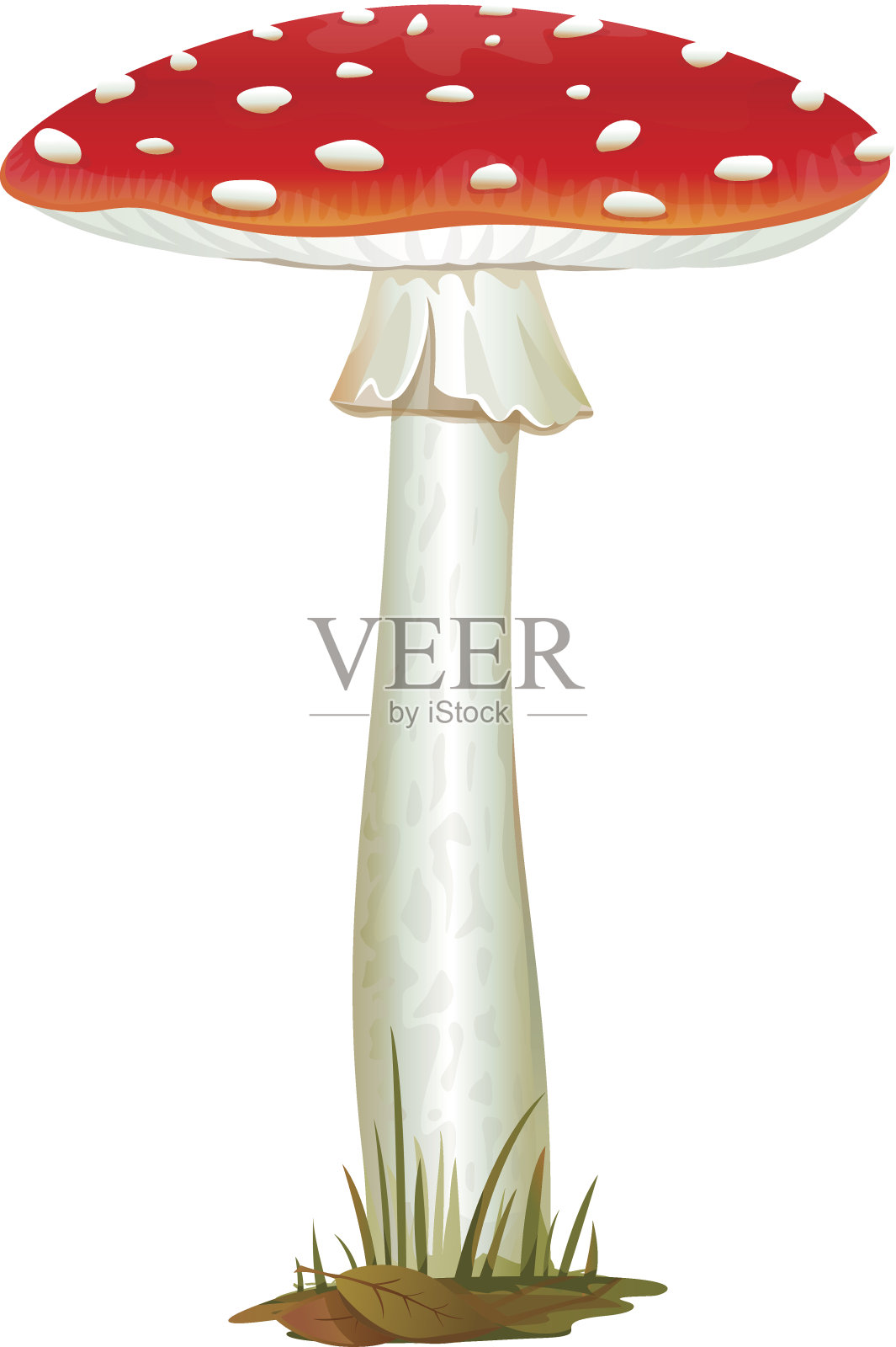 毒蘑菇插画图片素材