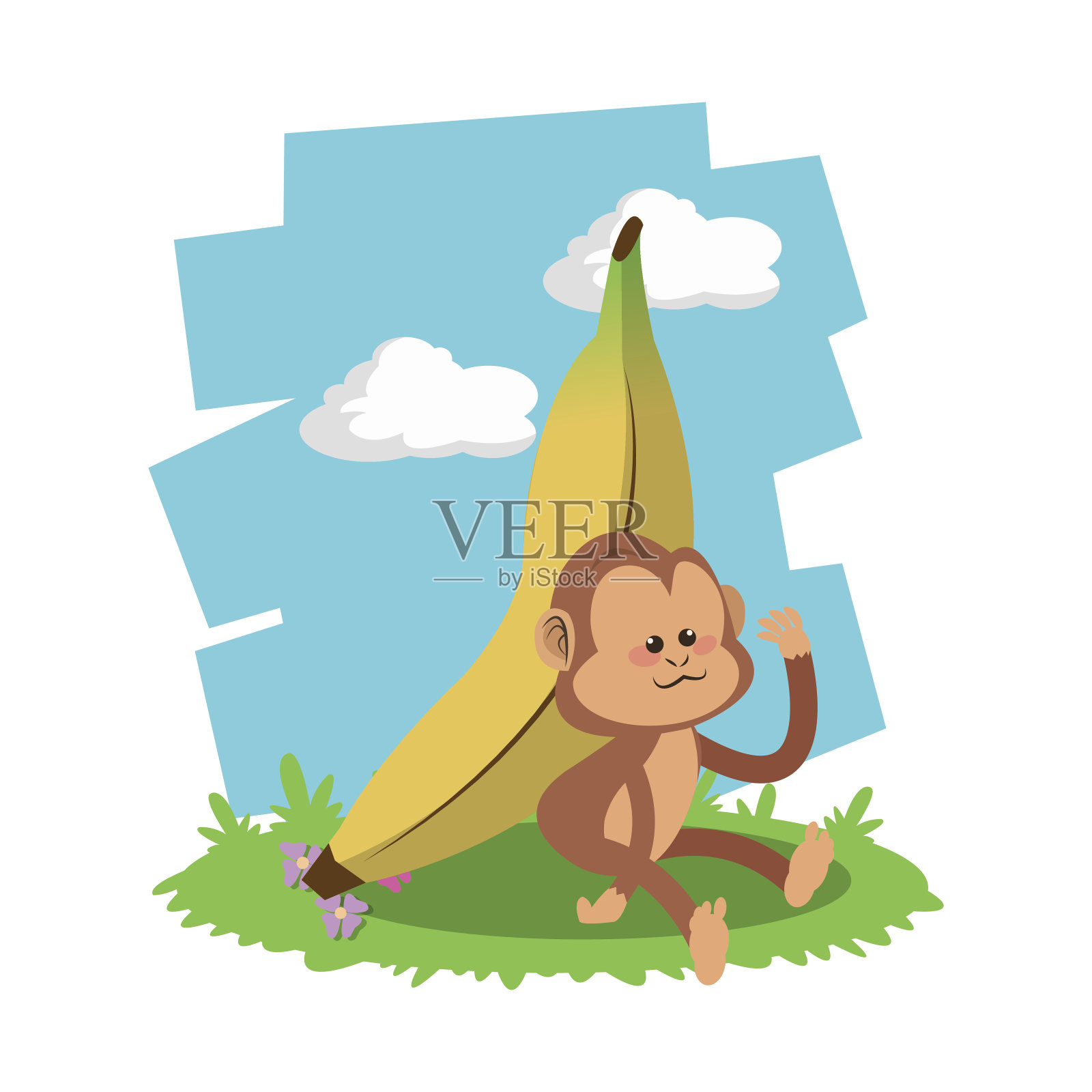 猴子图标设计插画图片素材