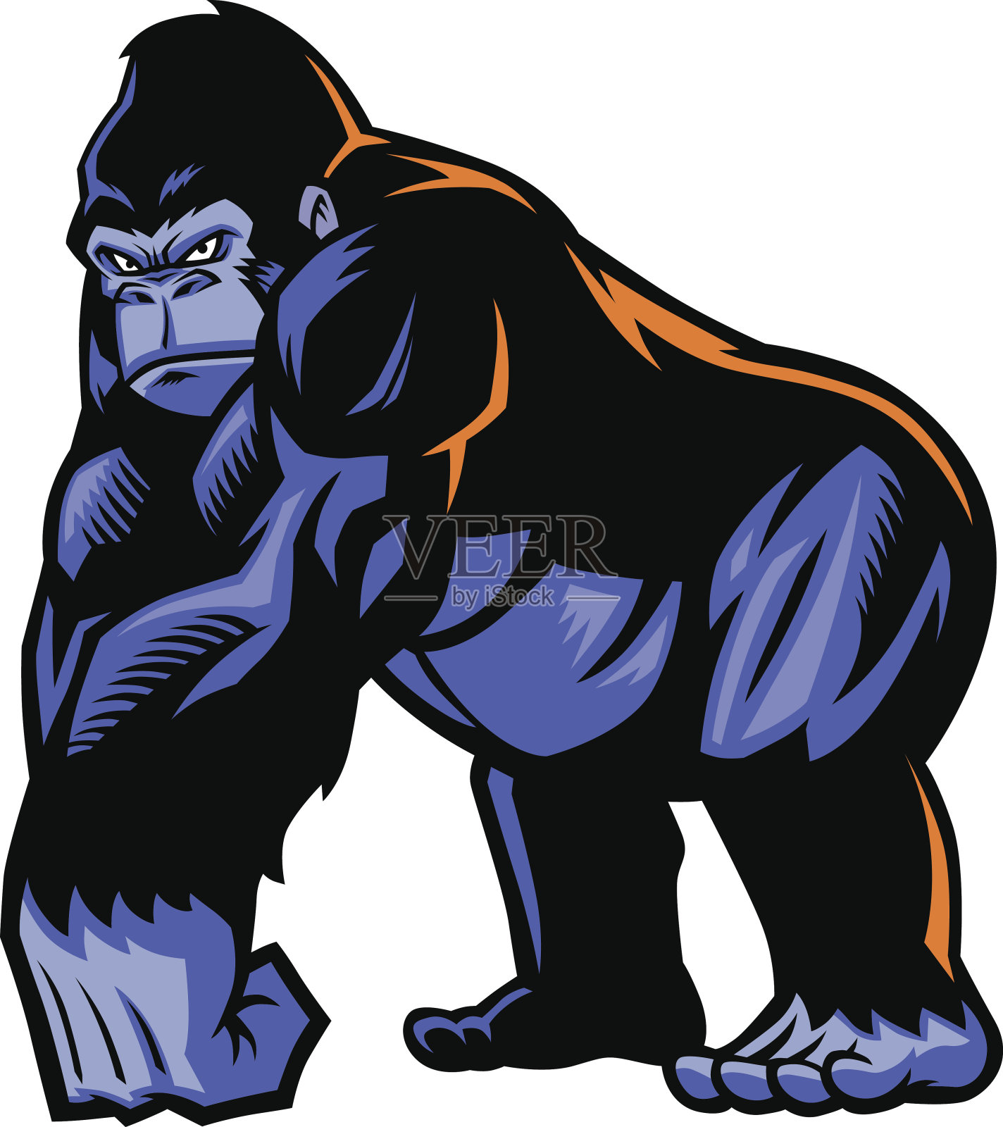 大猩猩的吉祥物插画图片素材