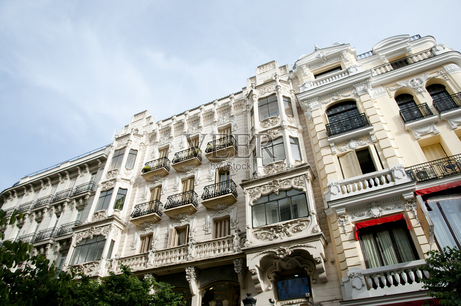 建筑立面上的马德里建筑-西班牙照片摄影图片