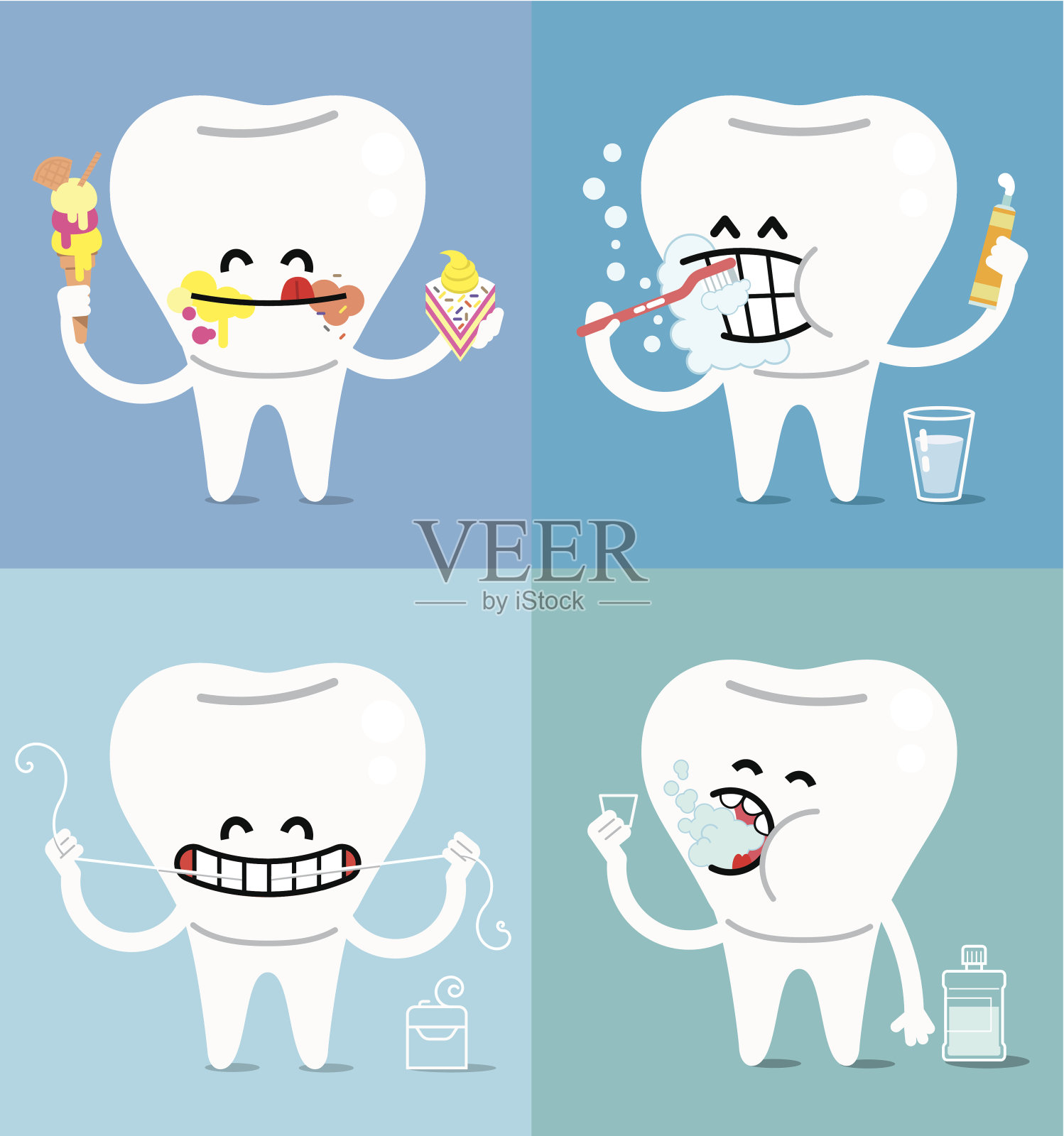 牙科卫生-插图插画图片素材