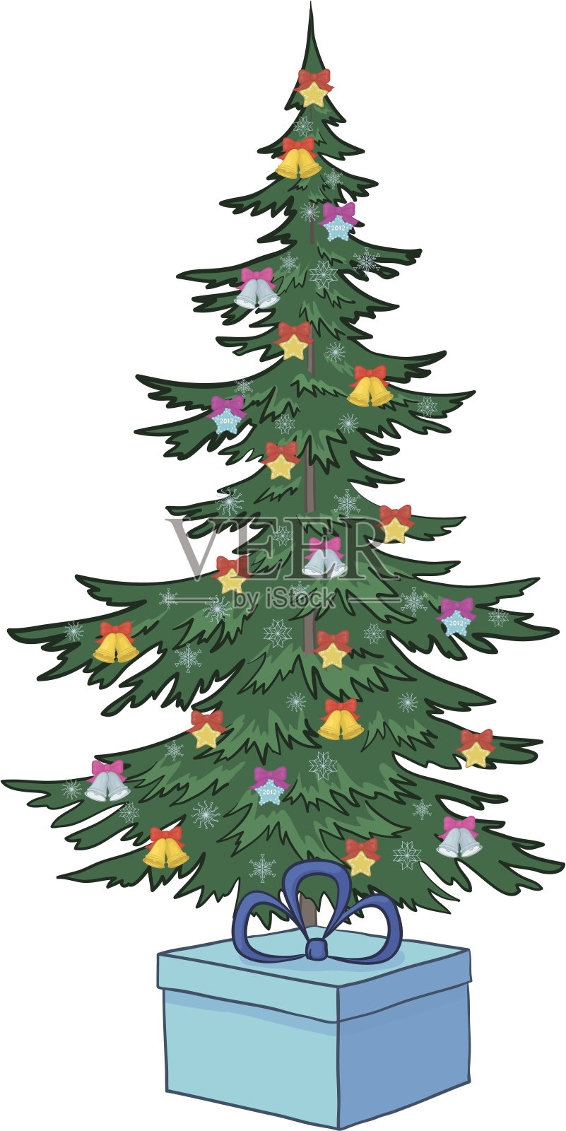 装饰圣诞树设计元素图片