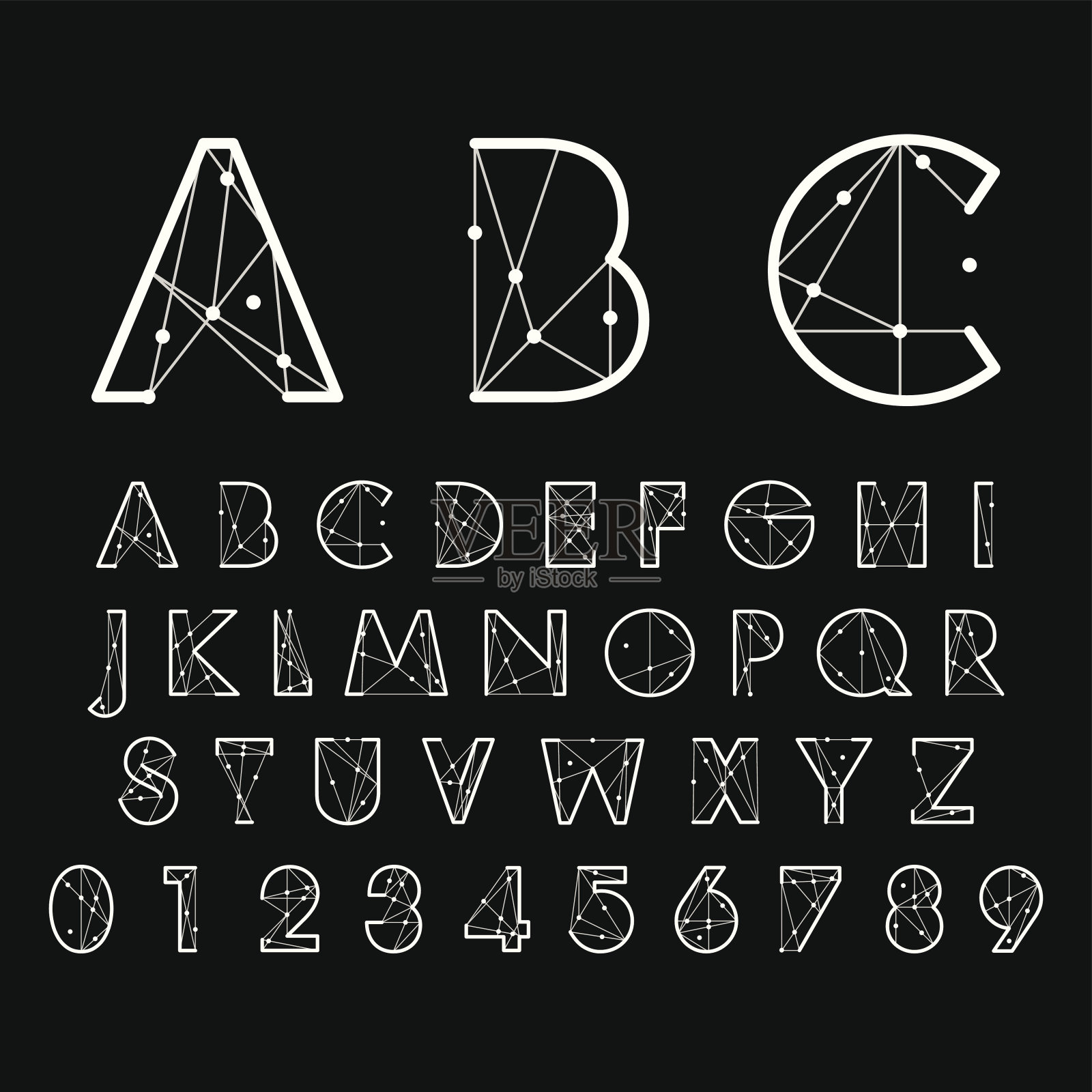 字母字体和数字设计元素图片