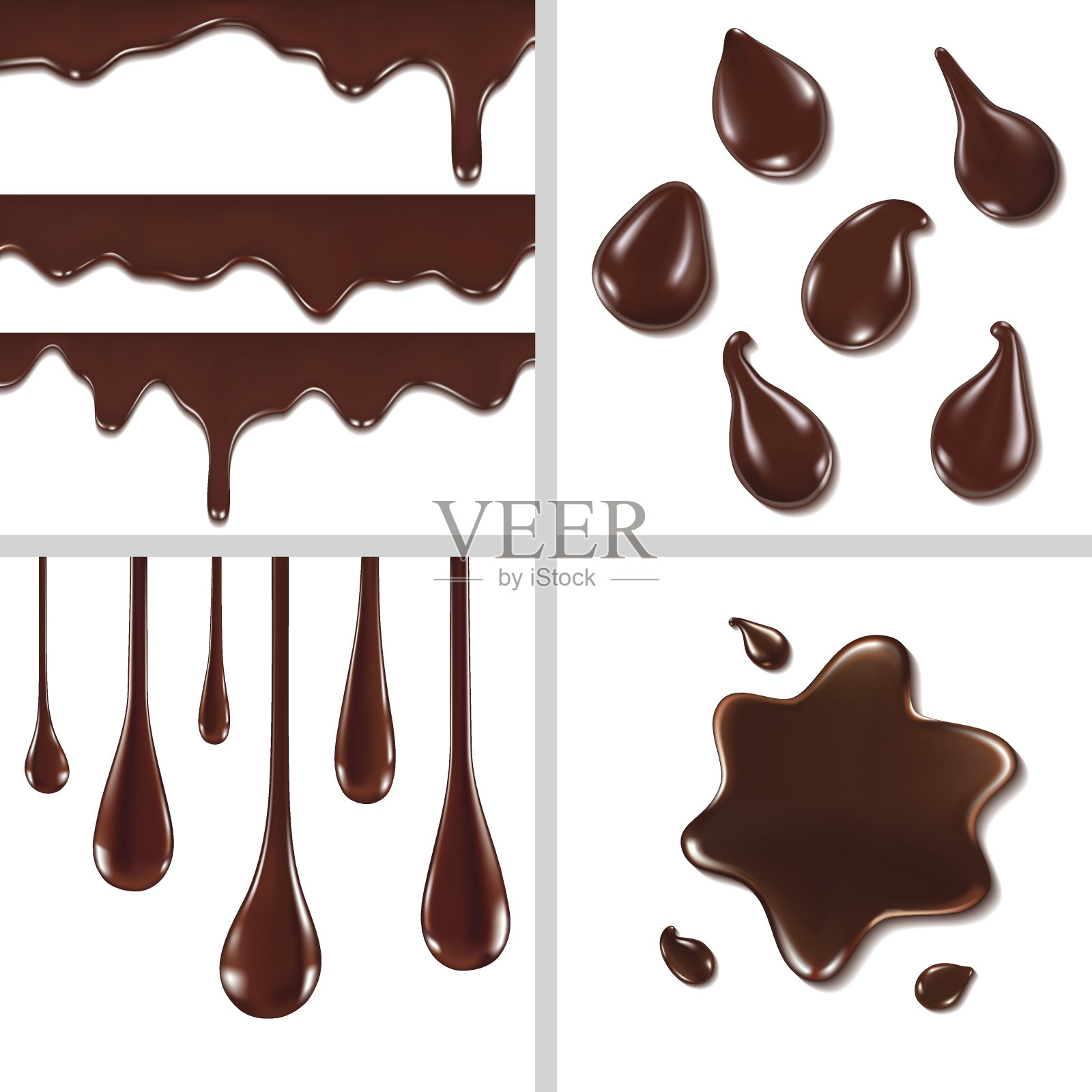 巧克力糖套装插画图片素材