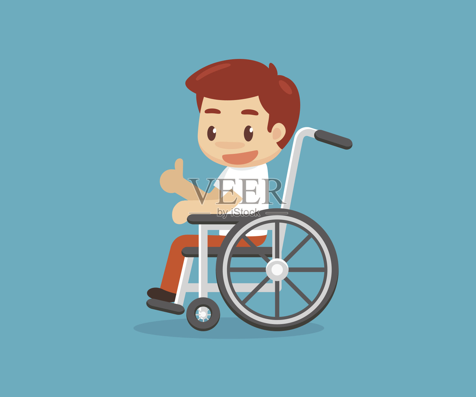 残疾的人插画图片素材