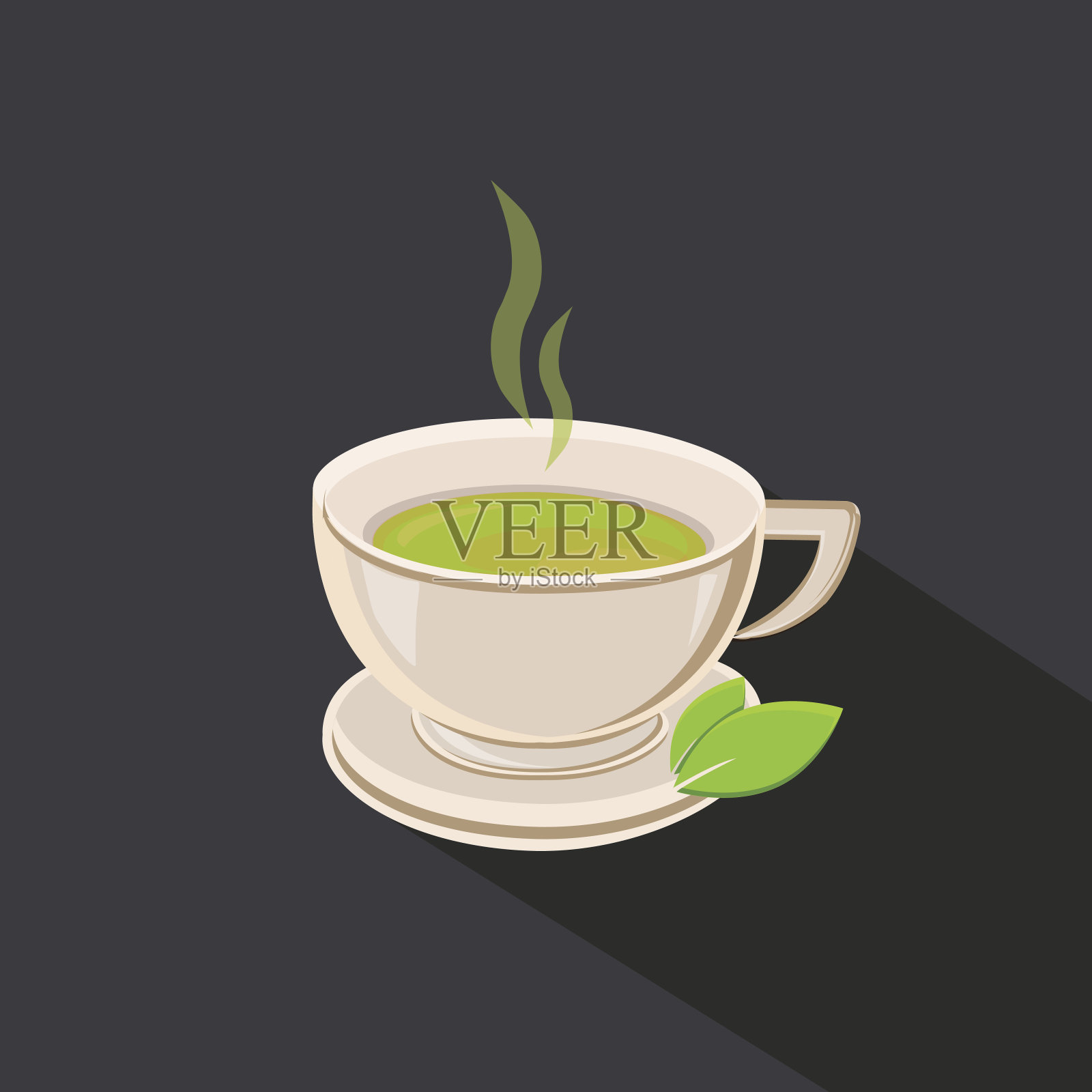 绿茶杯矢量插图插画图片素材