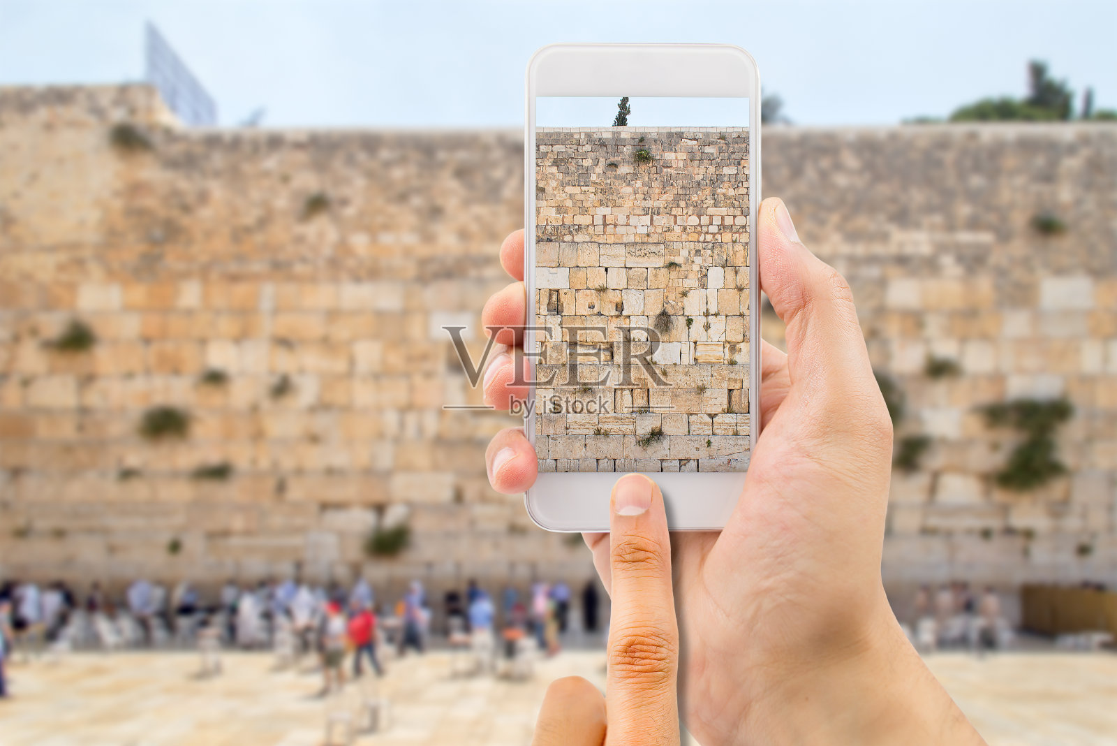 在耶路撒冷的西墙拍照照片摄影图片