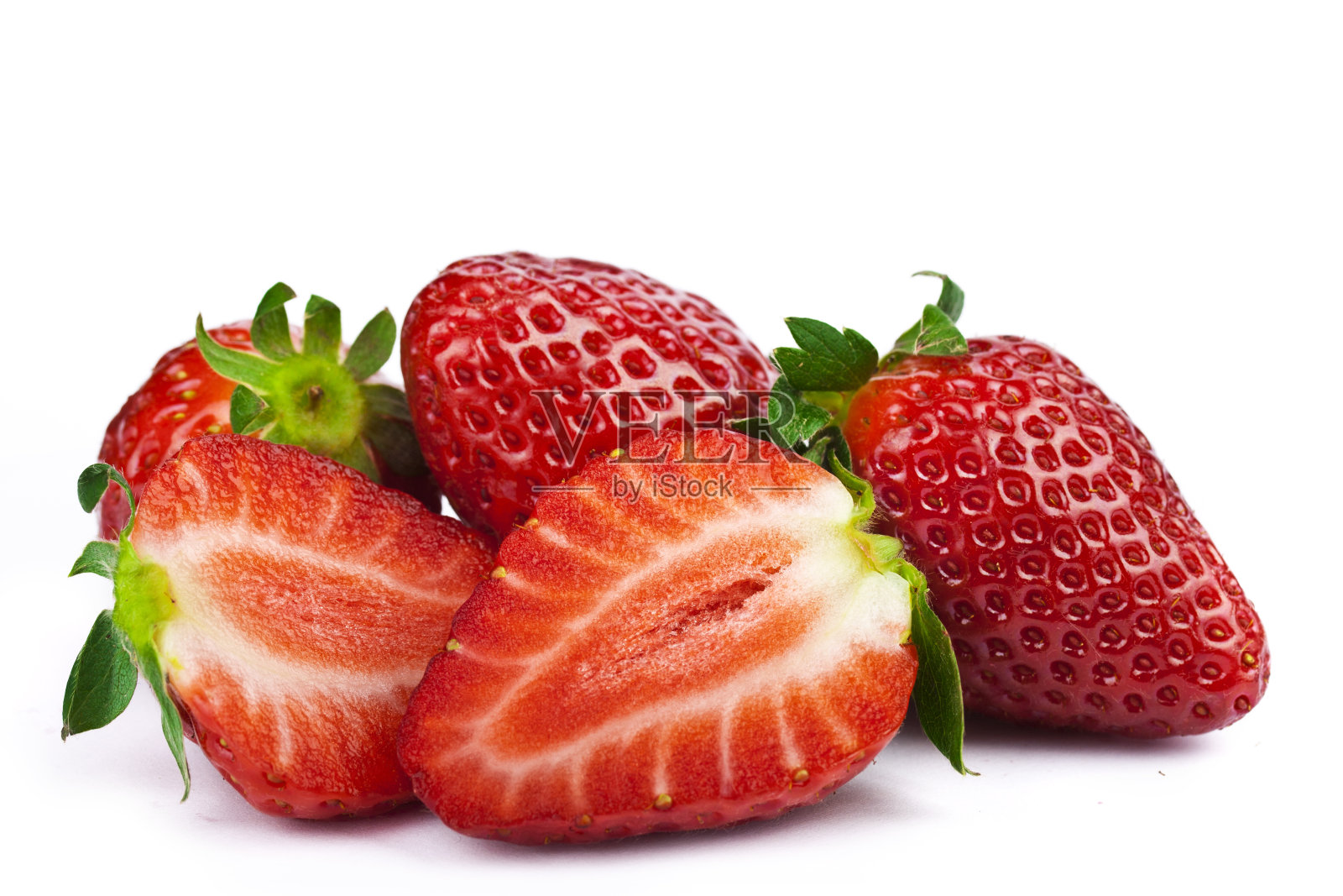 草莓在白照片摄影图片