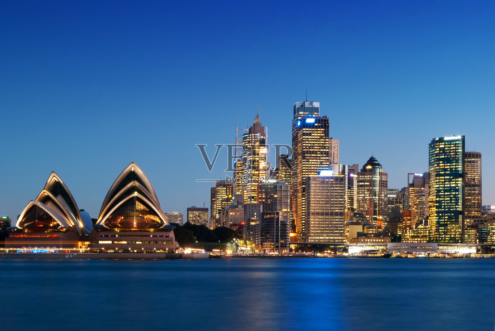 悉尼天际线- Kirribilli(蓝色)照片摄影图片