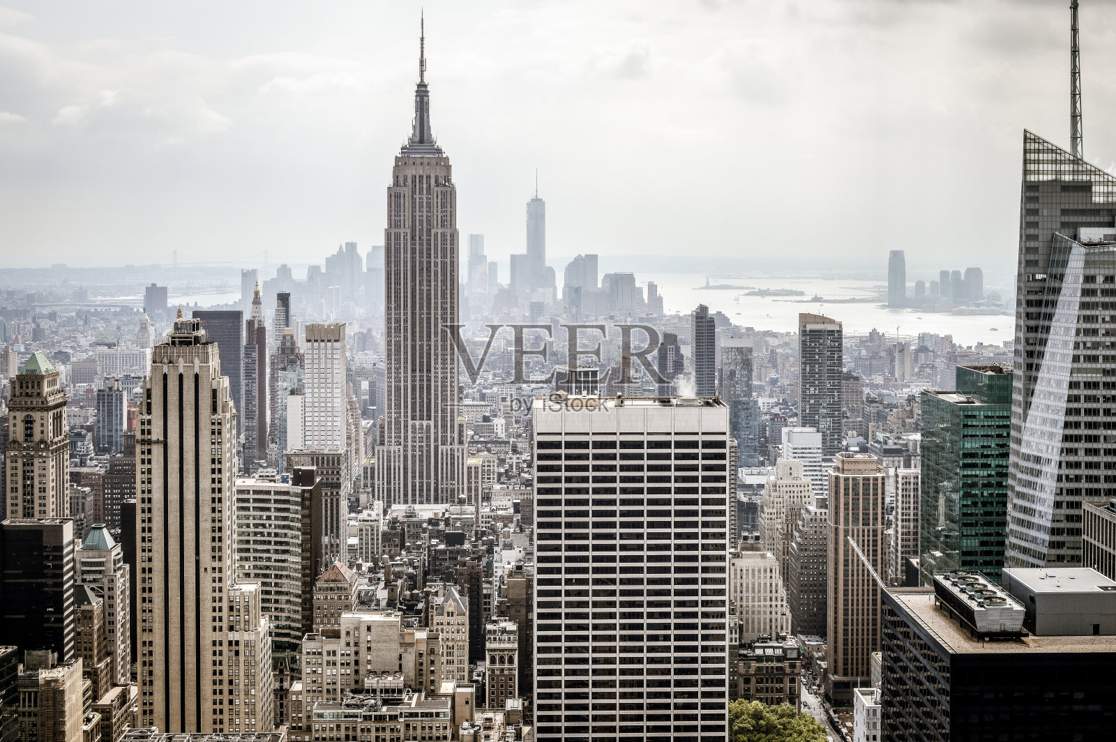 纽约曼哈顿天际线照片摄影图片