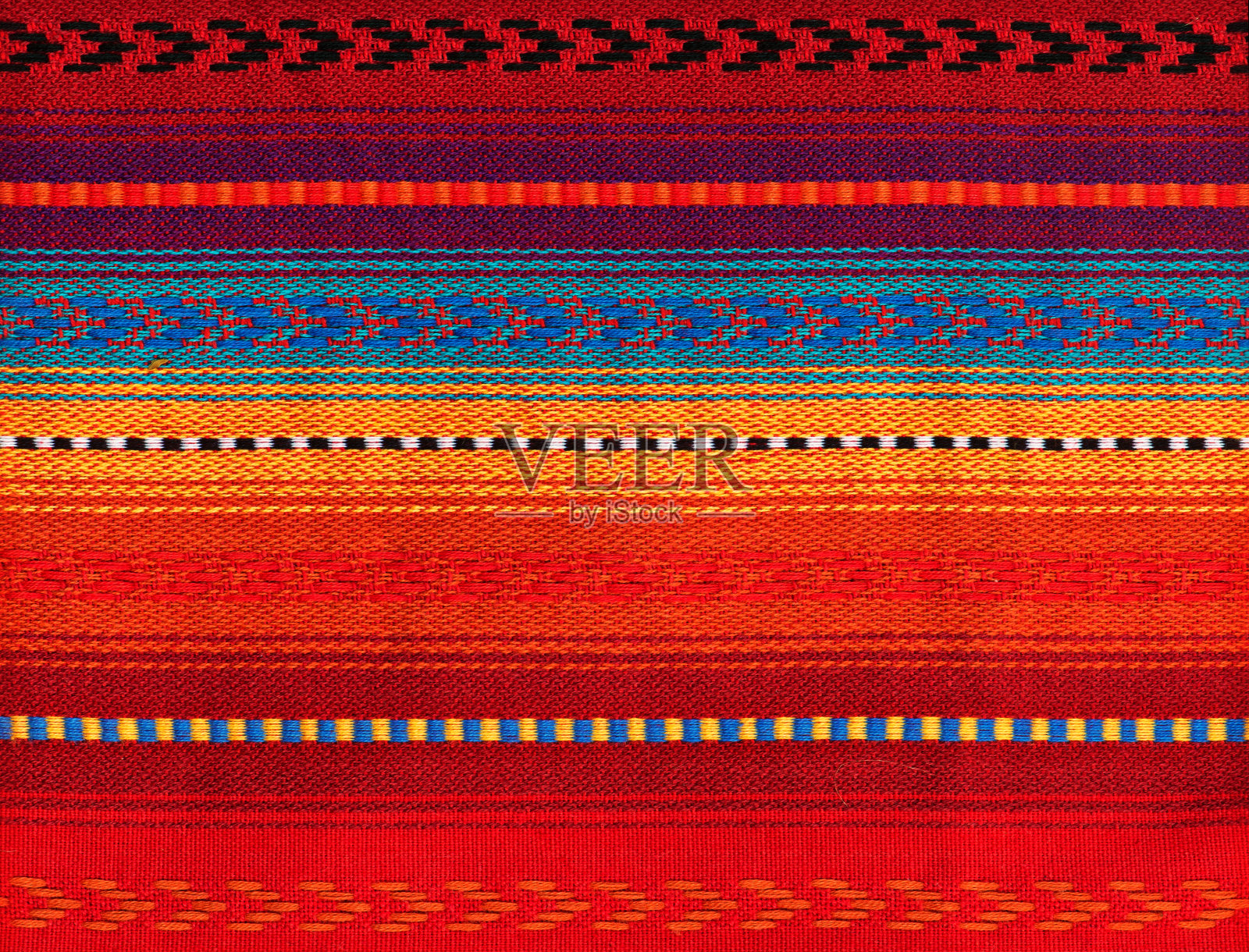 毛毯细节与拉丁美洲的颜色模式照片摄影图片