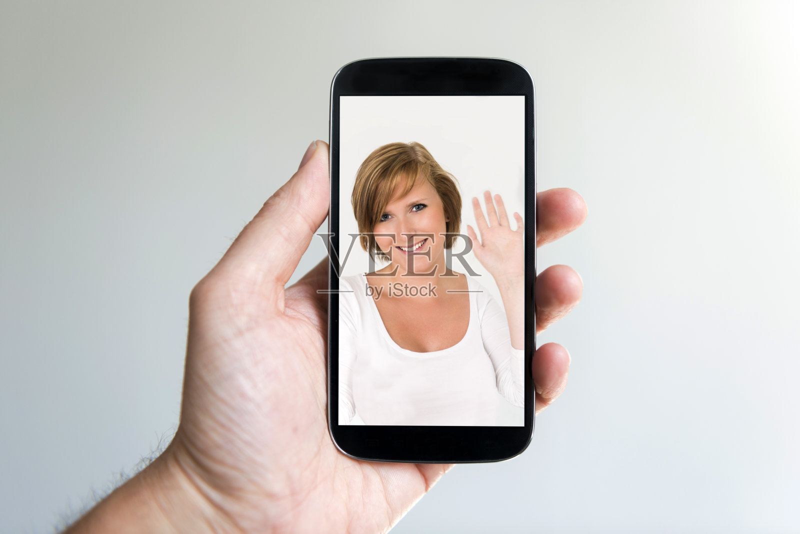 智能手机上facetime的概念照片摄影图片