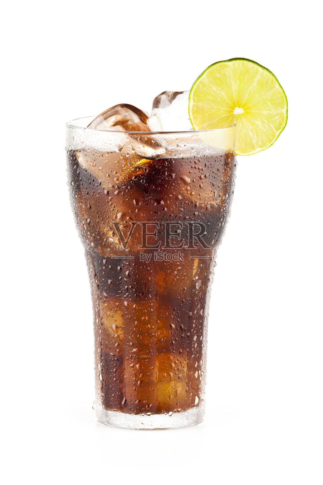 一杯可乐加一片酸橙照片摄影图片