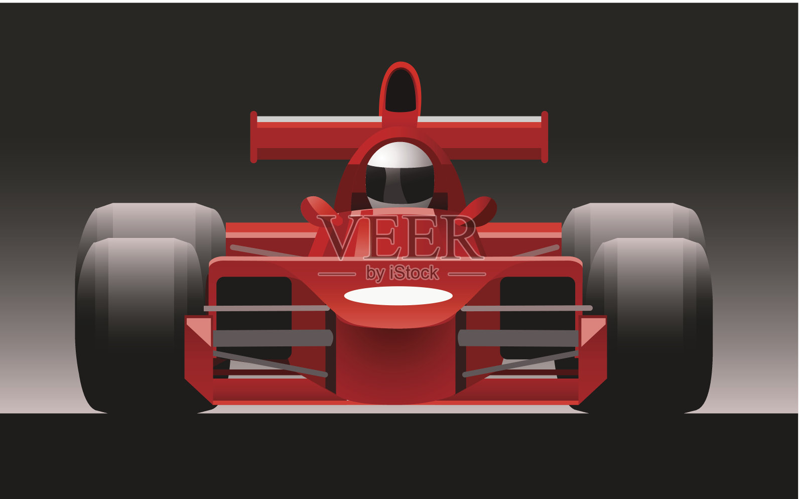 F1一级方程式赛车图标汽车前视图插画图片素材