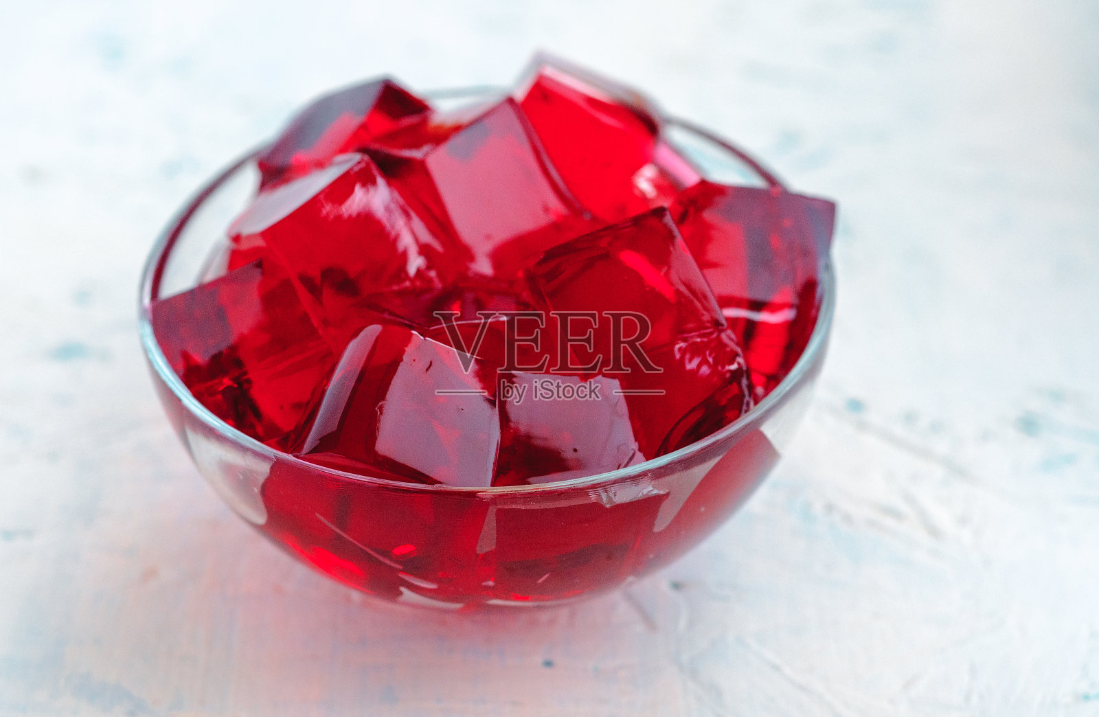 红色的果冻立方体照片摄影图片