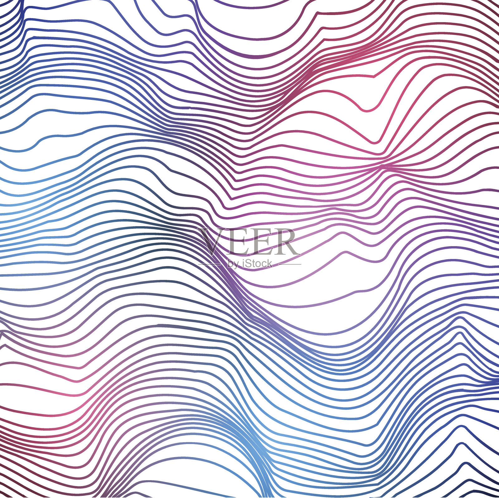 抽象的彩色波浪条纹背景为您的创意插画图片素材