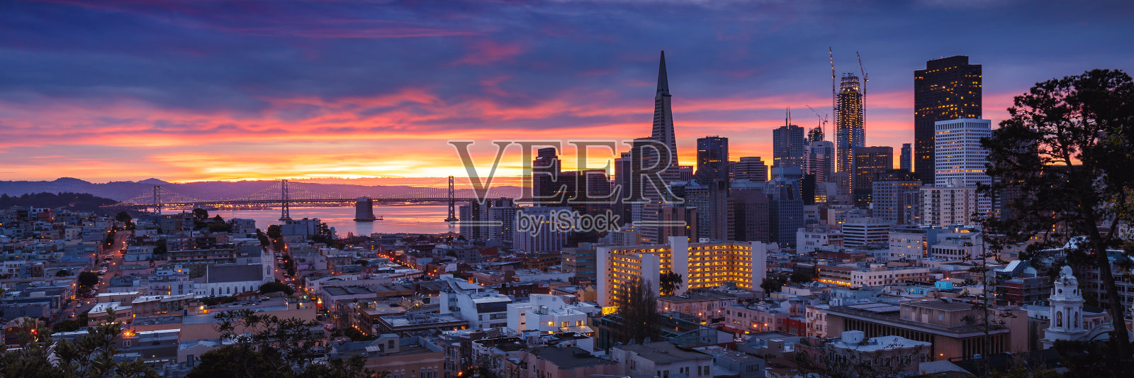 旧金山黎明时分照片摄影图片