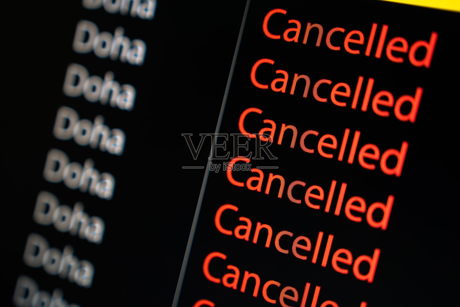 多哈的航班取消了照片摄影图片