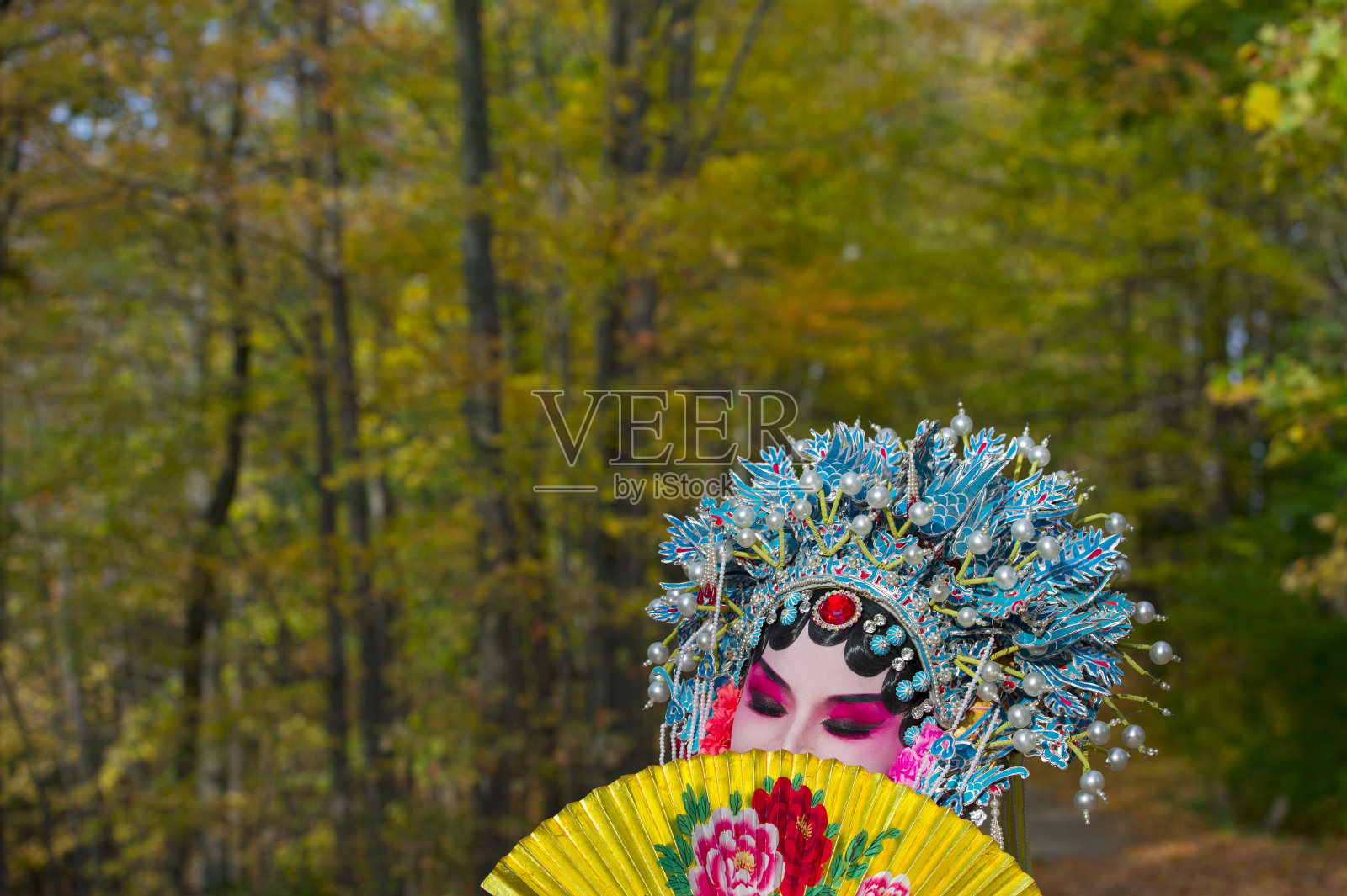 加拿大多伦多秋季户外公园的歌剧演员照片摄影图片