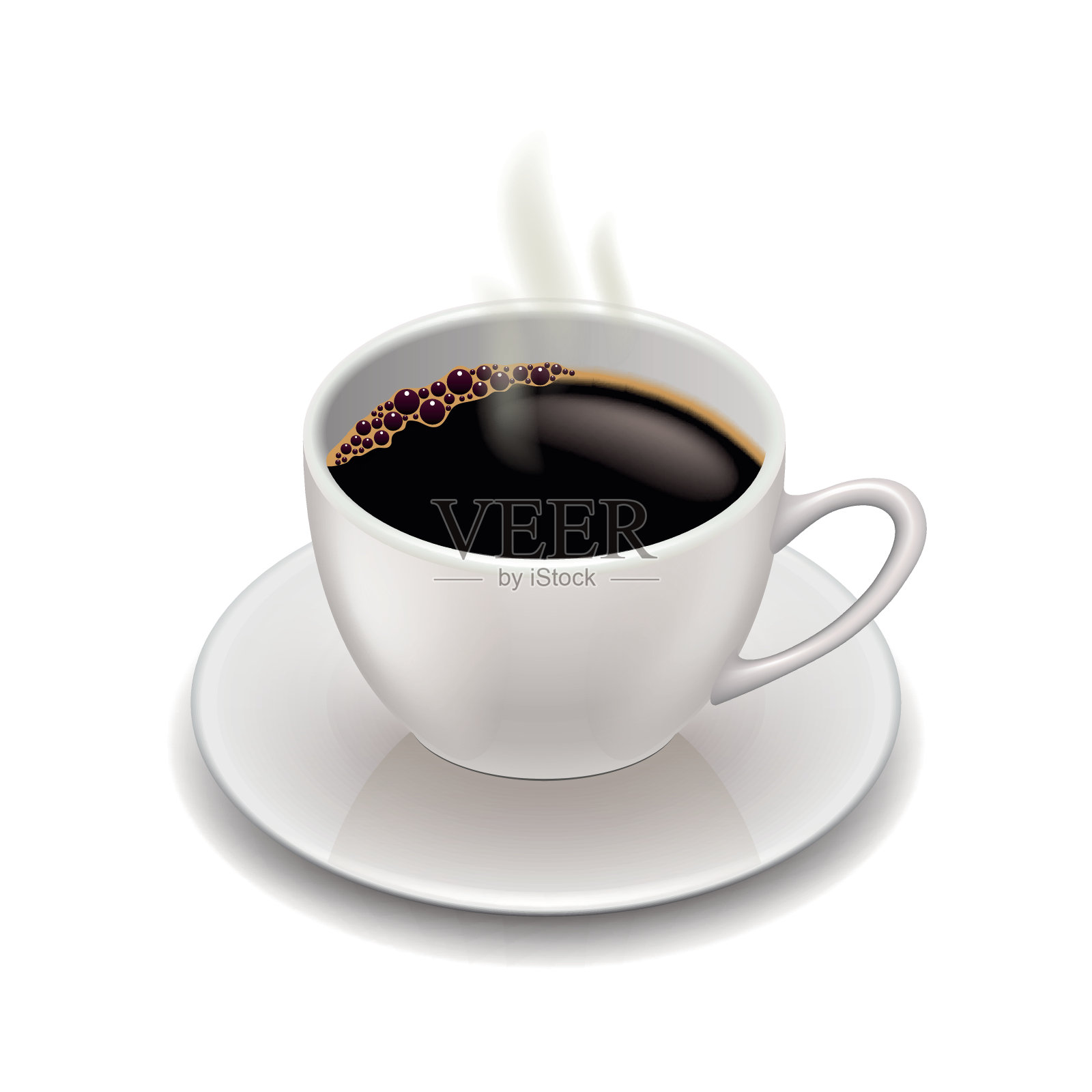 咖啡杯孤立在白色载体上设计元素图片