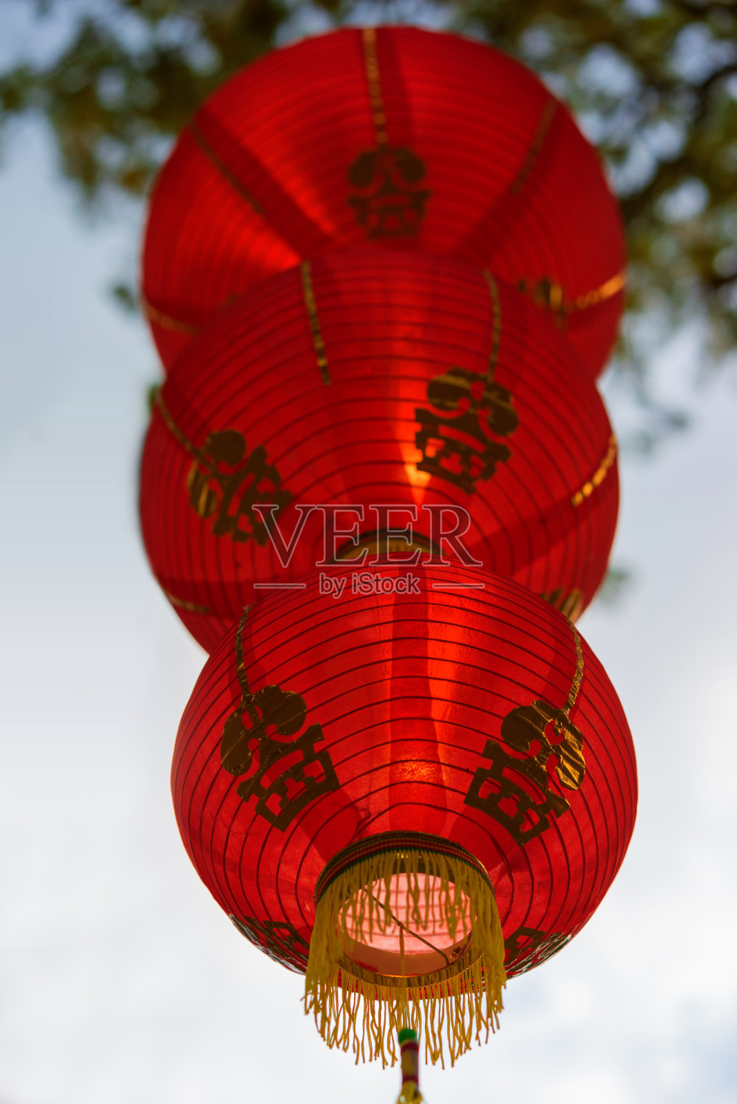 春节的中国灯笼照片摄影图片