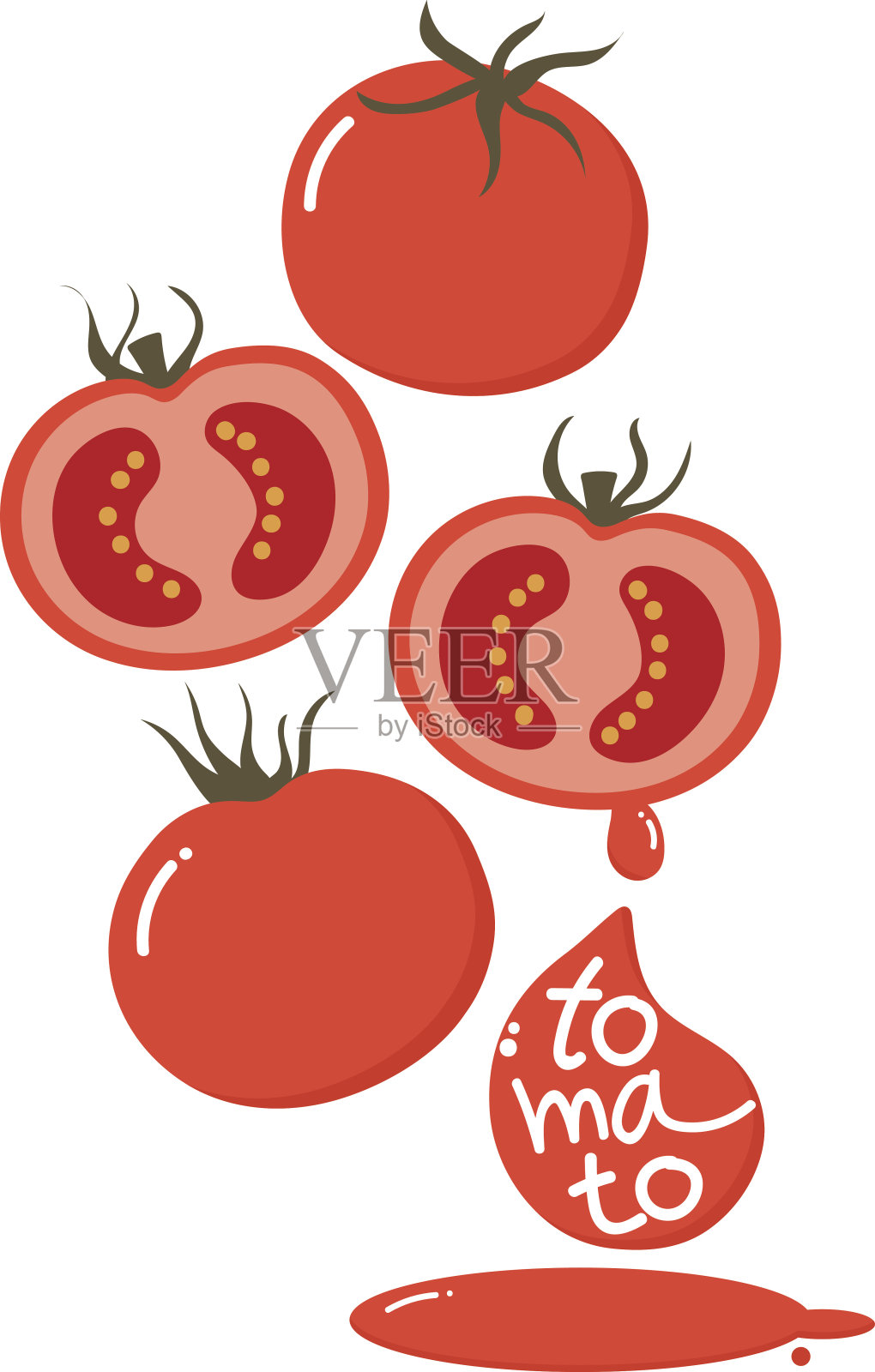 番茄向量插画图片素材