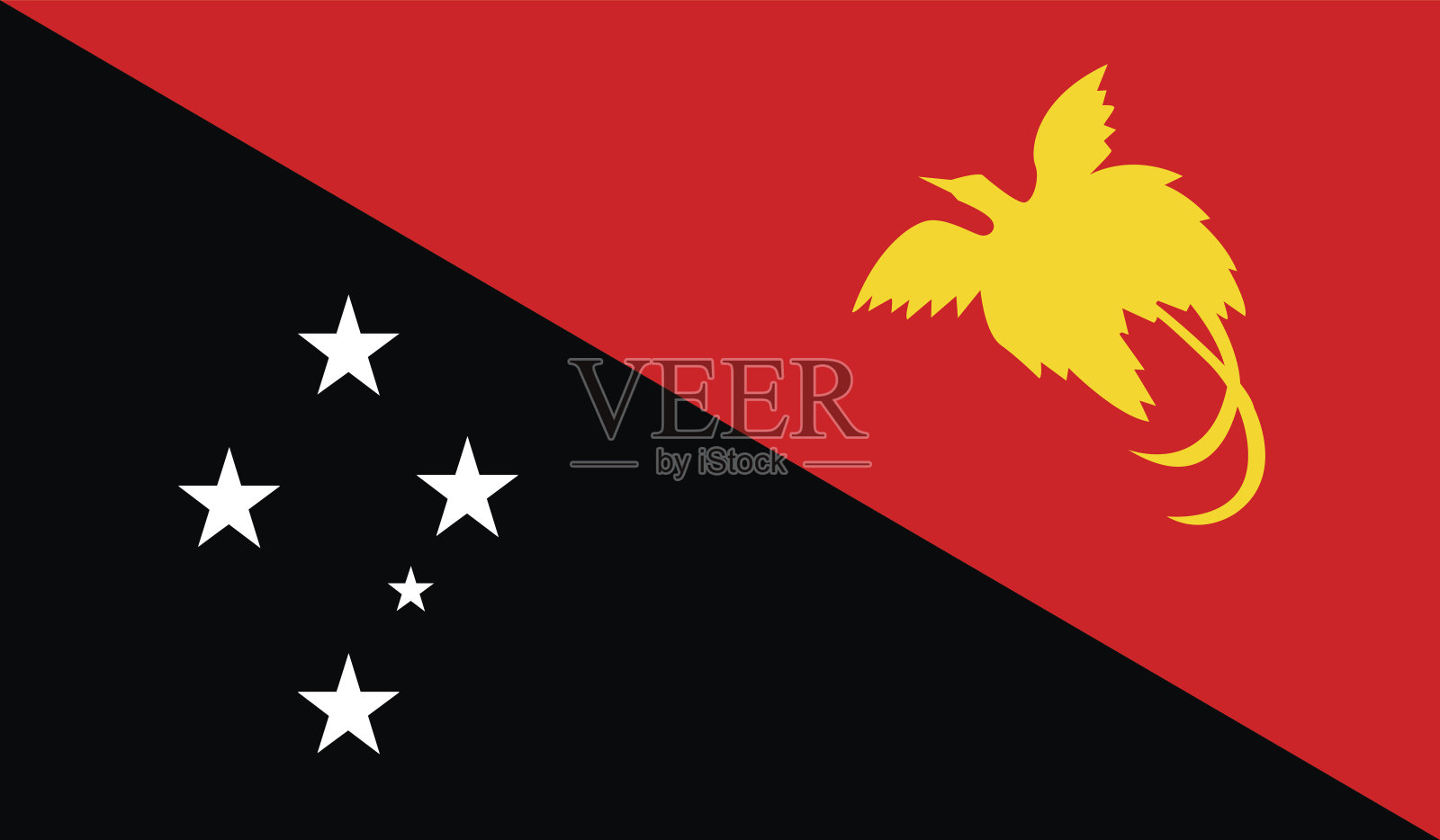 巴布亚新几内亚旗插画图片素材