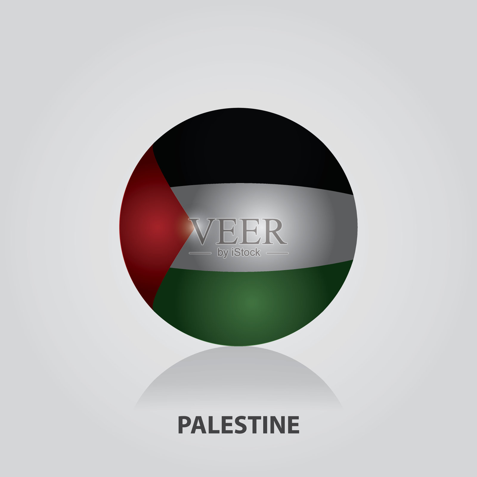 巴勒斯坦-旗帜的亚洲矢量插图插画图片素材