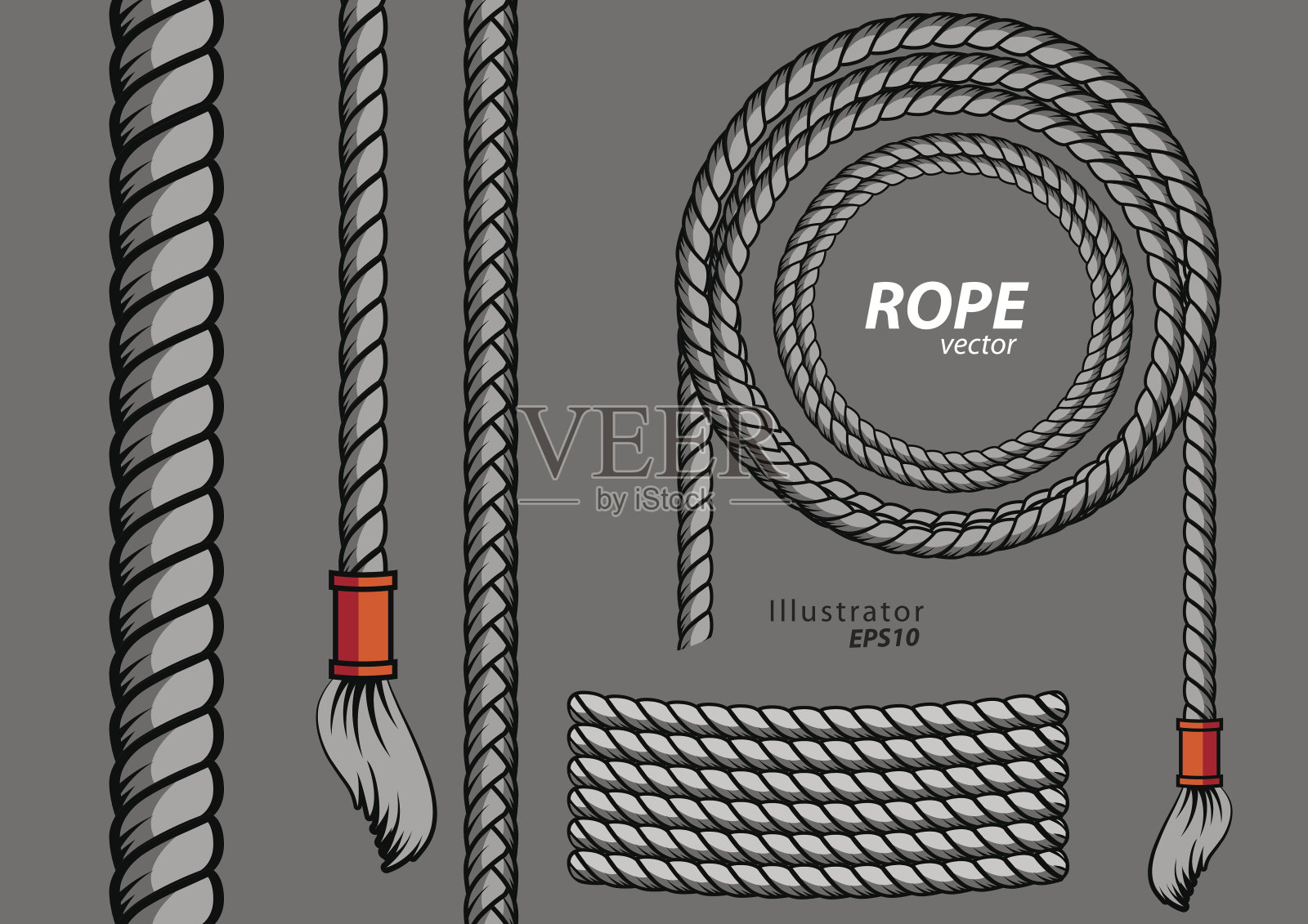 绳线矢量插画图片素材