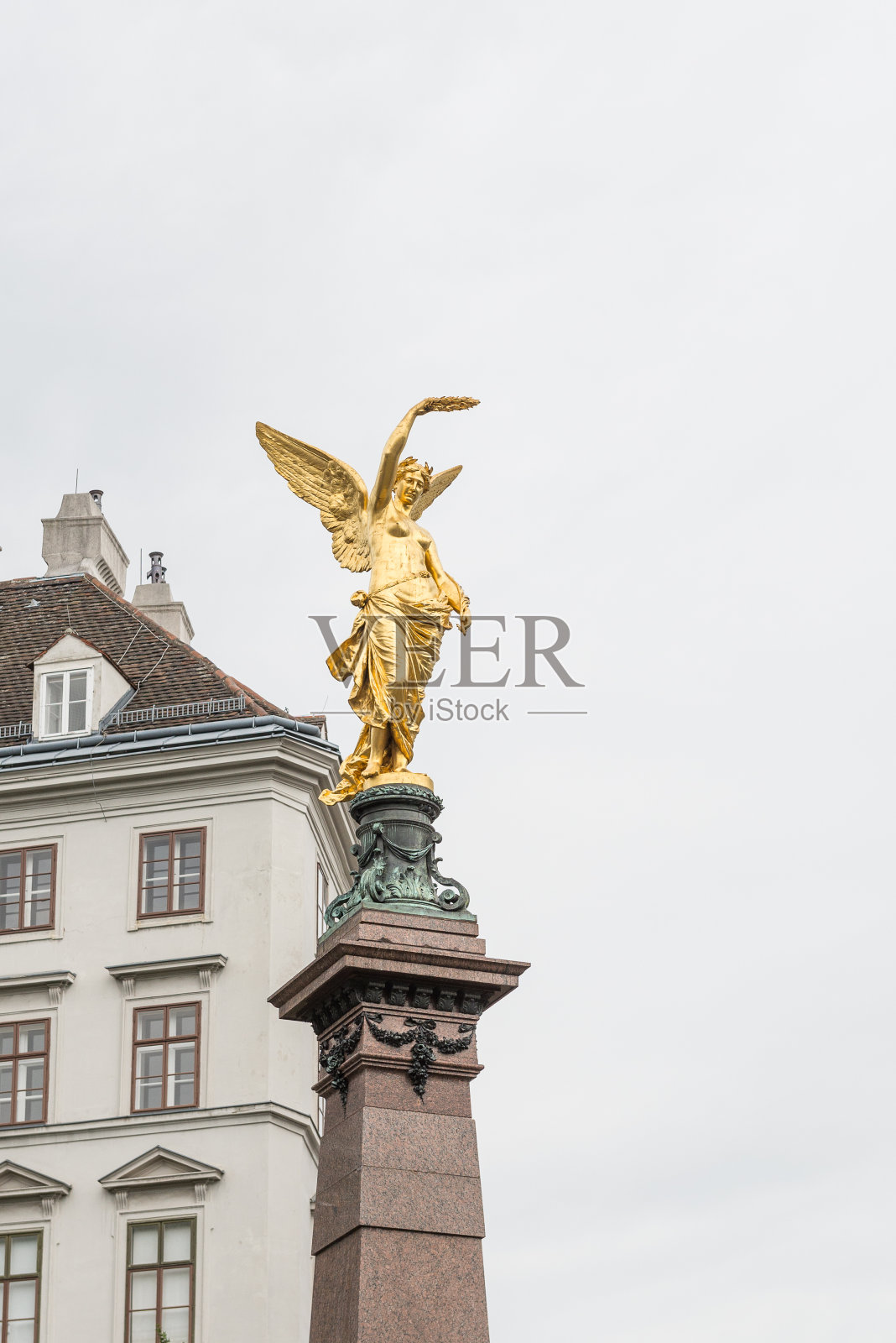 维也纳的利本堡纪念碑——胜利女神照片摄影图片