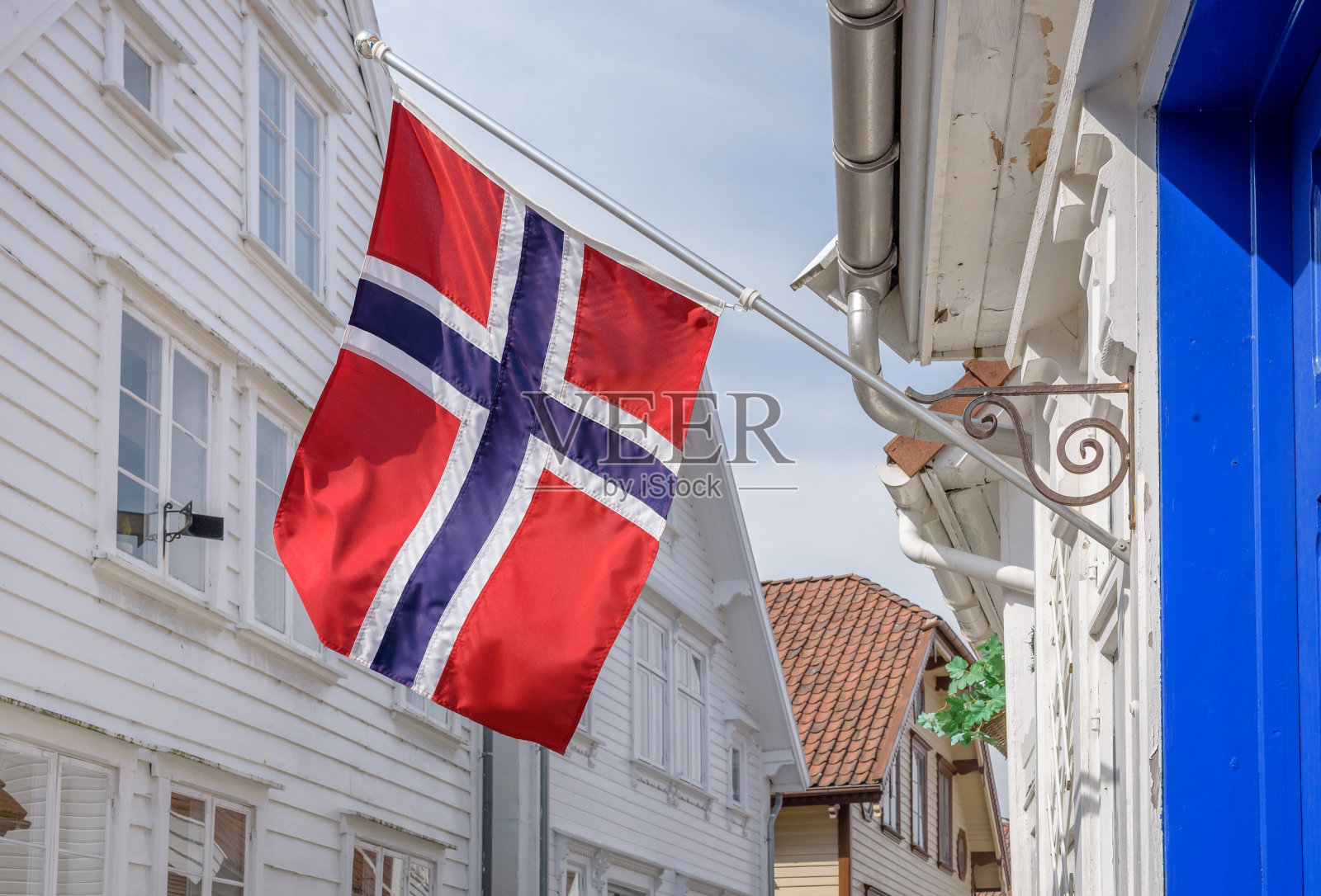 挪威国旗庆祝挪威宪法日照片摄影图片