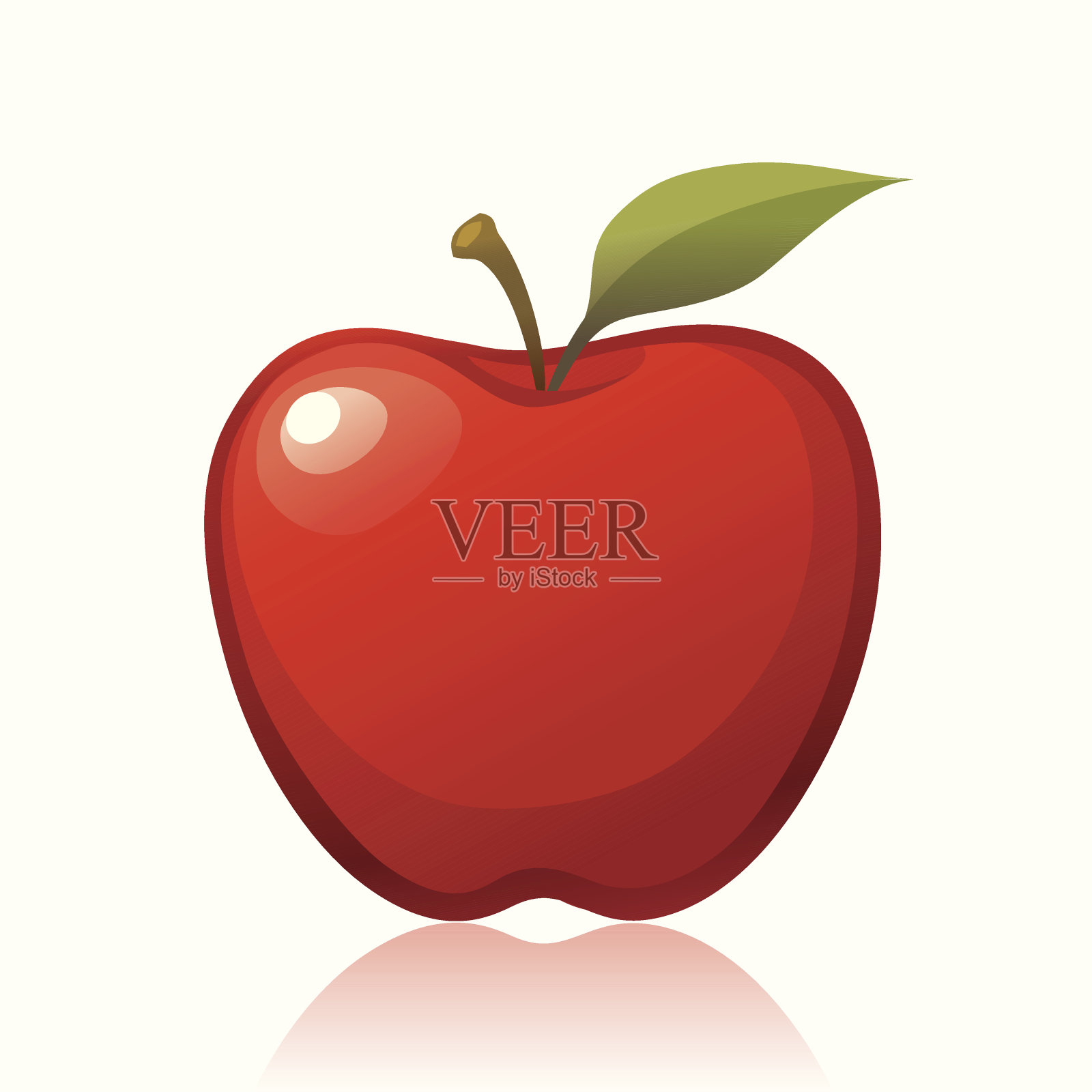 大的红苹果设计元素图片