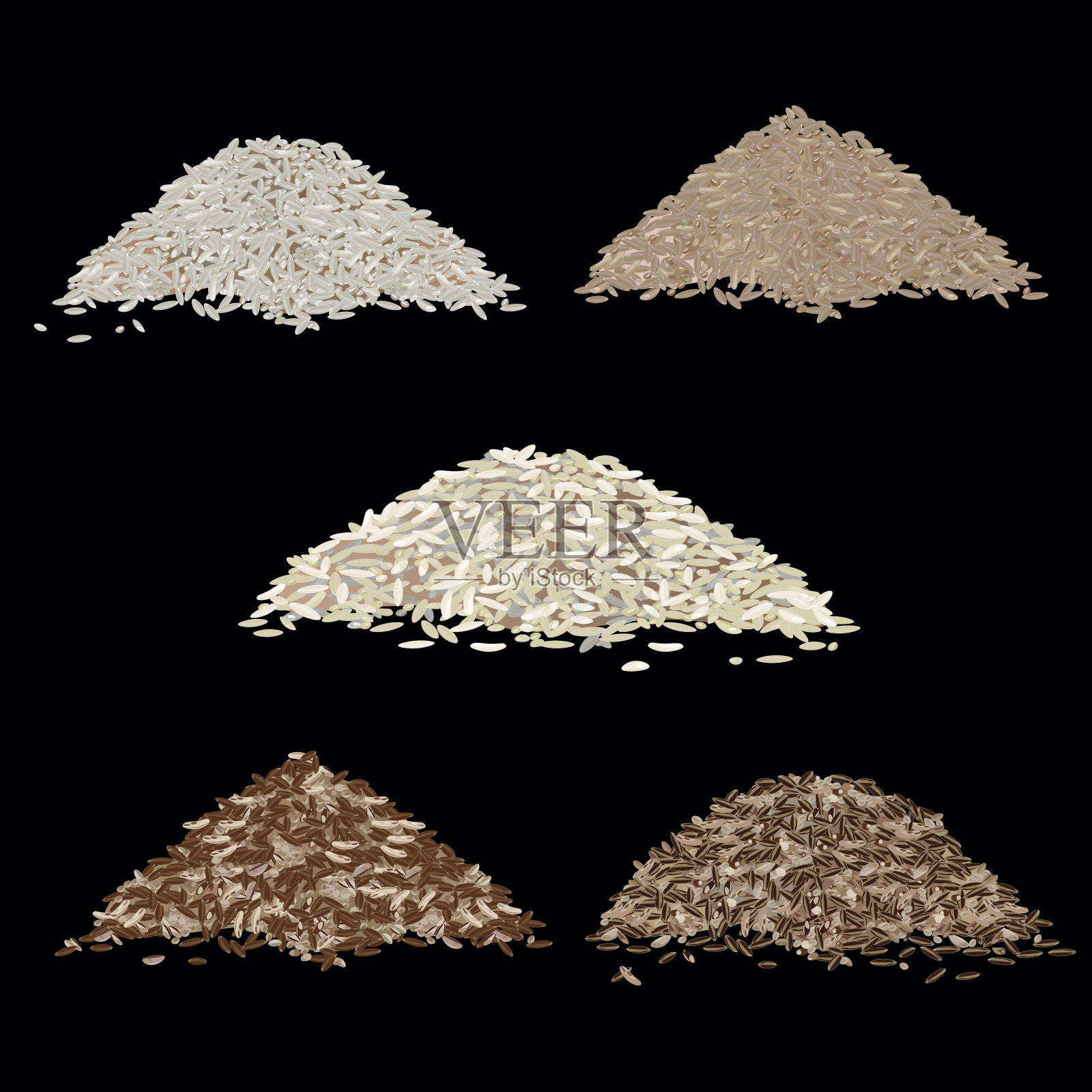 米粒的种类设计元素图片